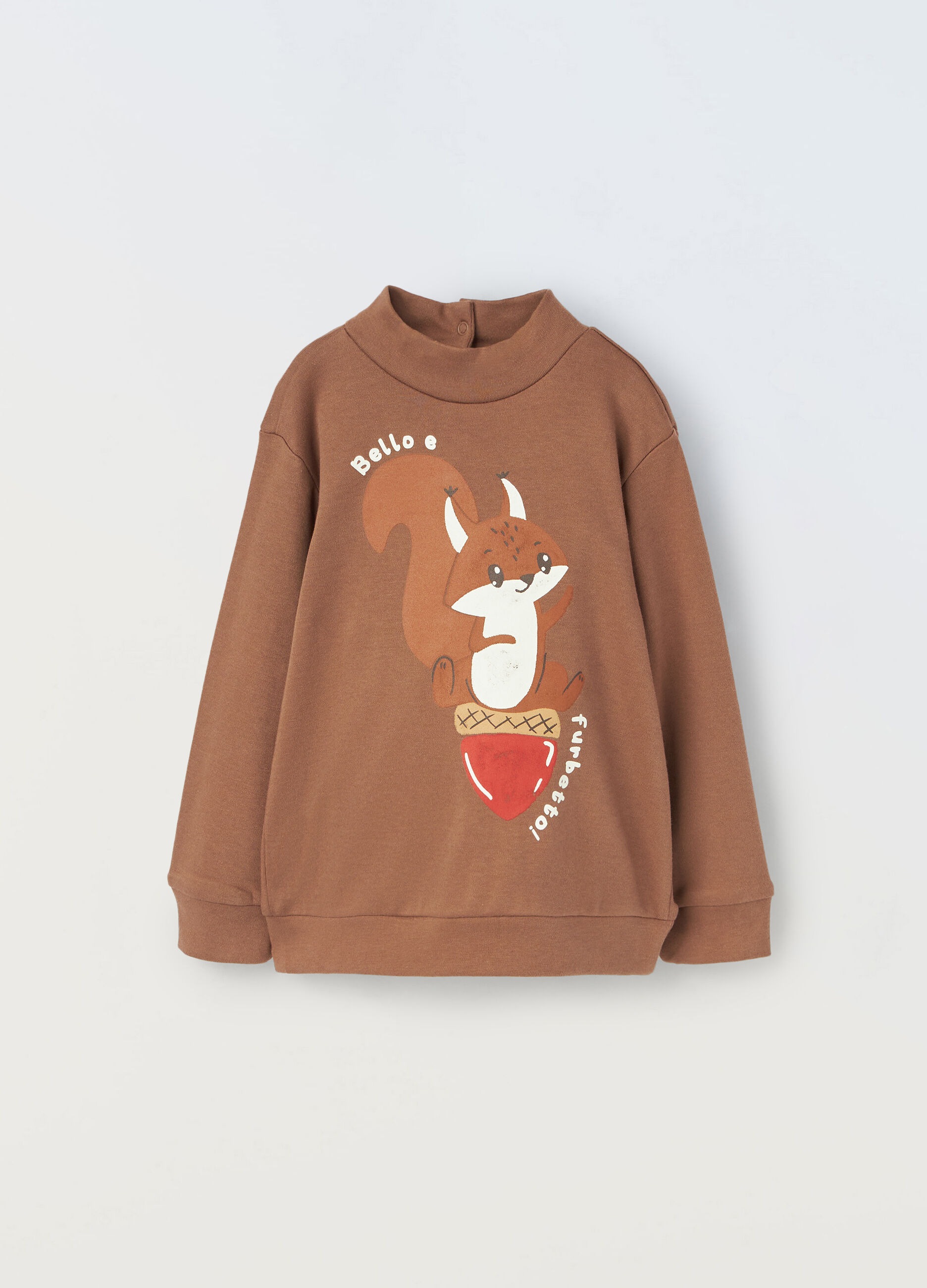 T-shirt a collo alto e maniche lunghe neonato_0