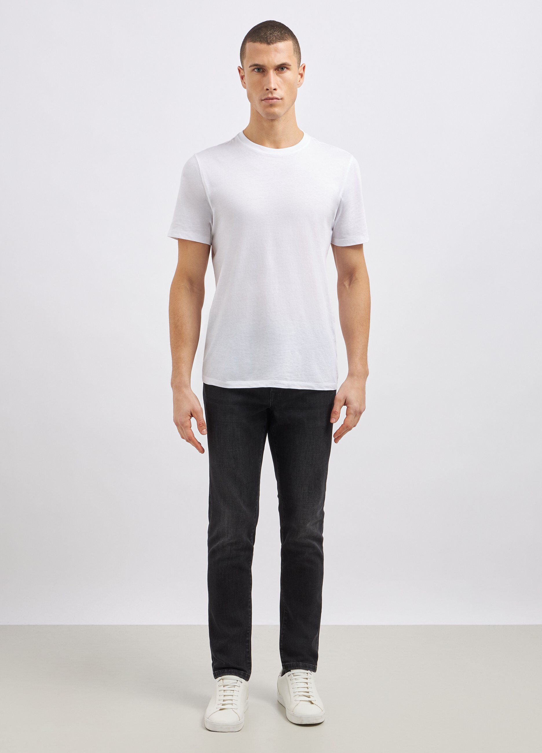 Pantaloni slim fit in denim uomo_0