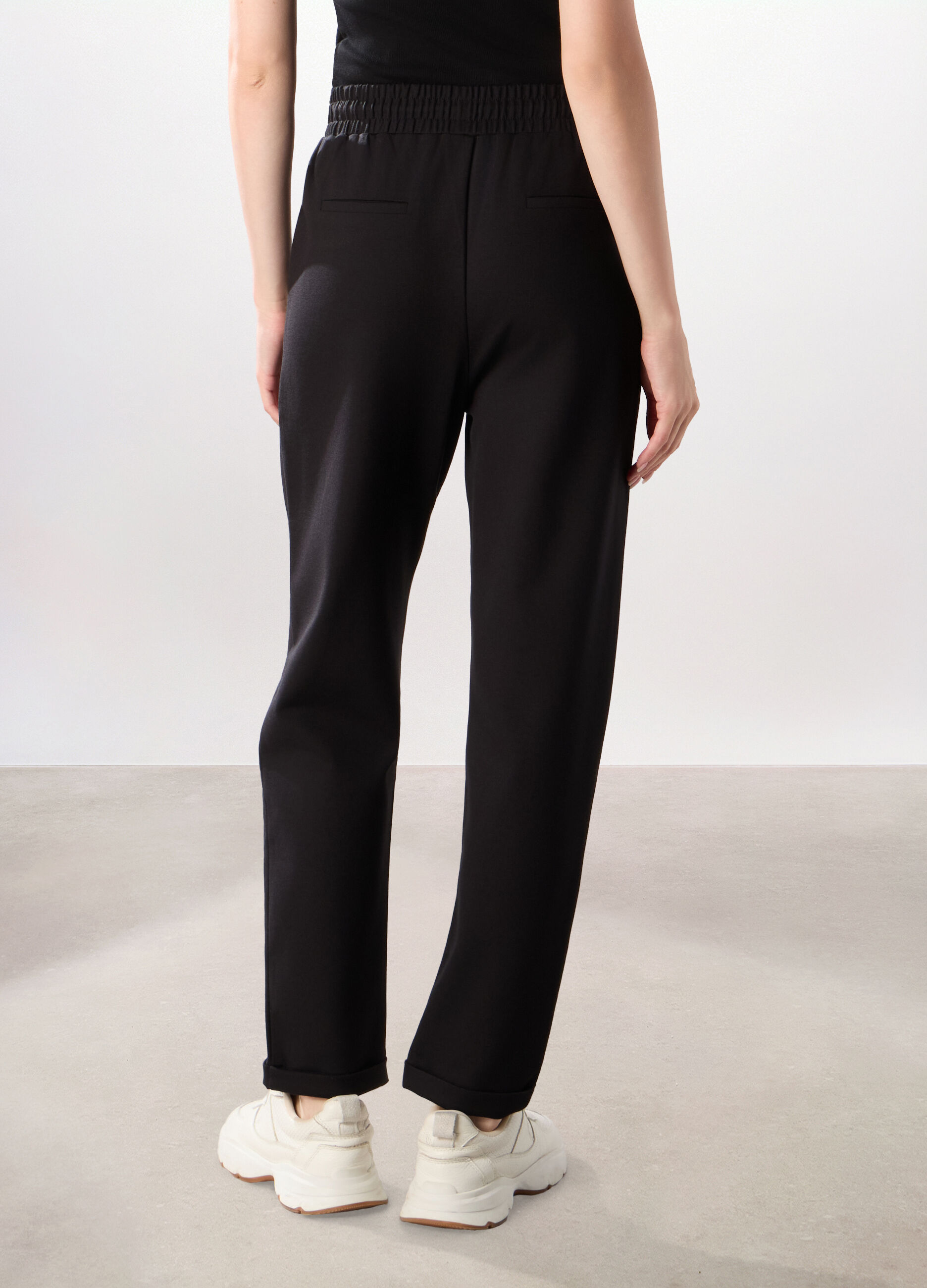 Jogger in jersey stretch misto viscosa donna_1