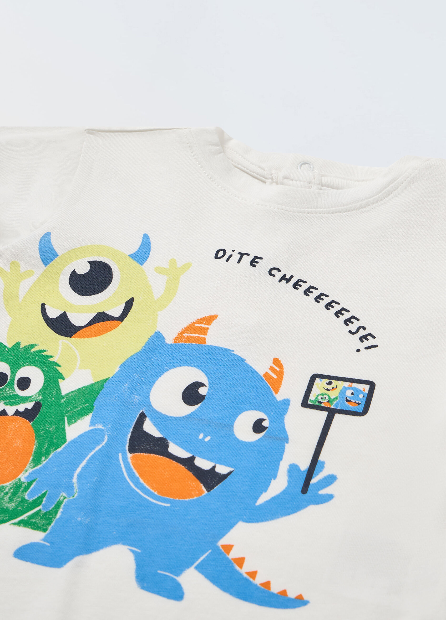 T-shirt in puro cotone a maniche lunghe neonato_1