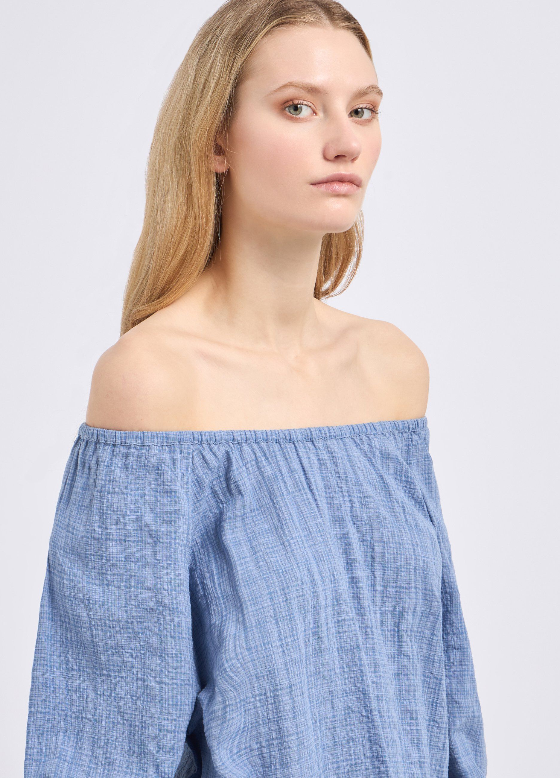 Blusa in misto cotone donna_2