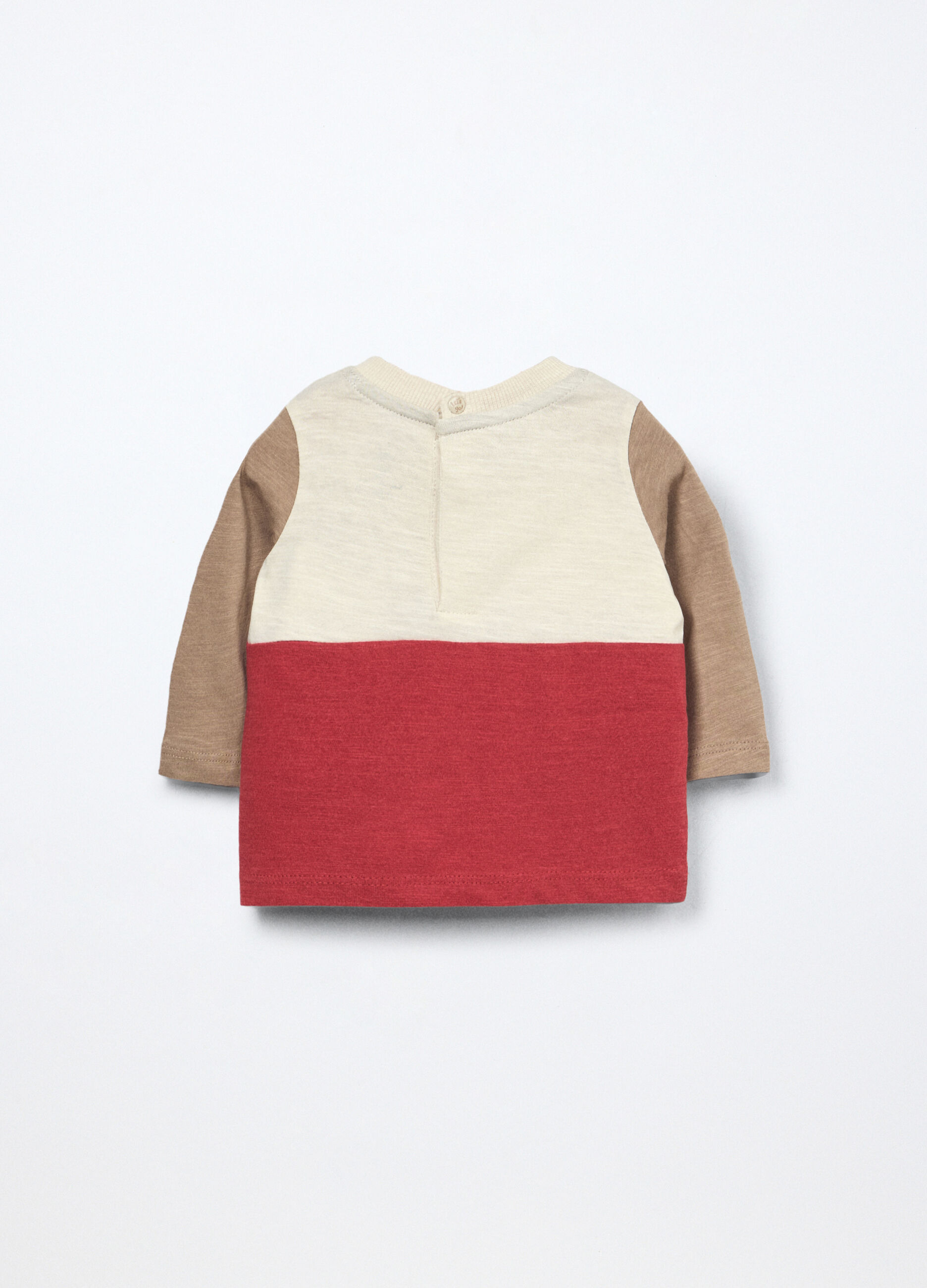 T-shirt in jersey slub di puro cotone neonato_1