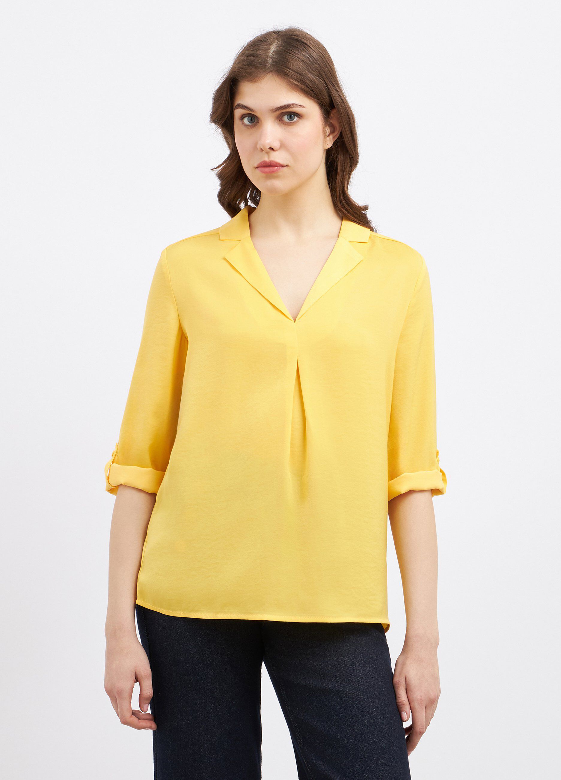Blusa con scollo a V donna_0