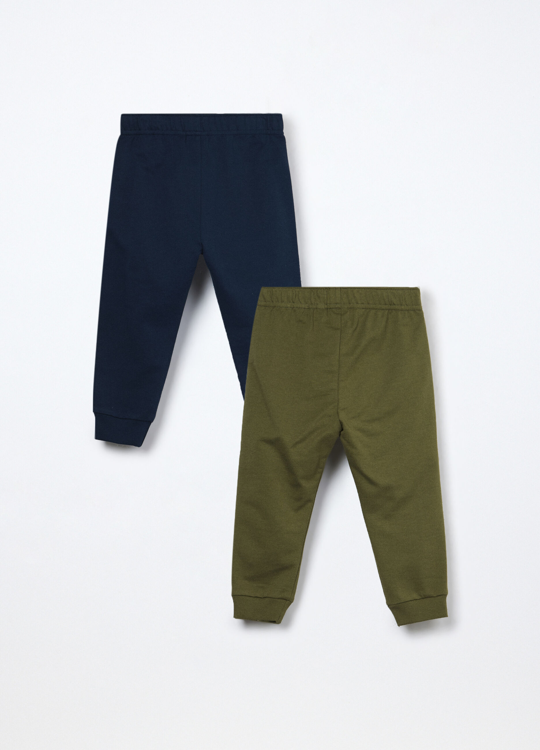 Pack 2 jogger in french terry di puro cotone neonato_1