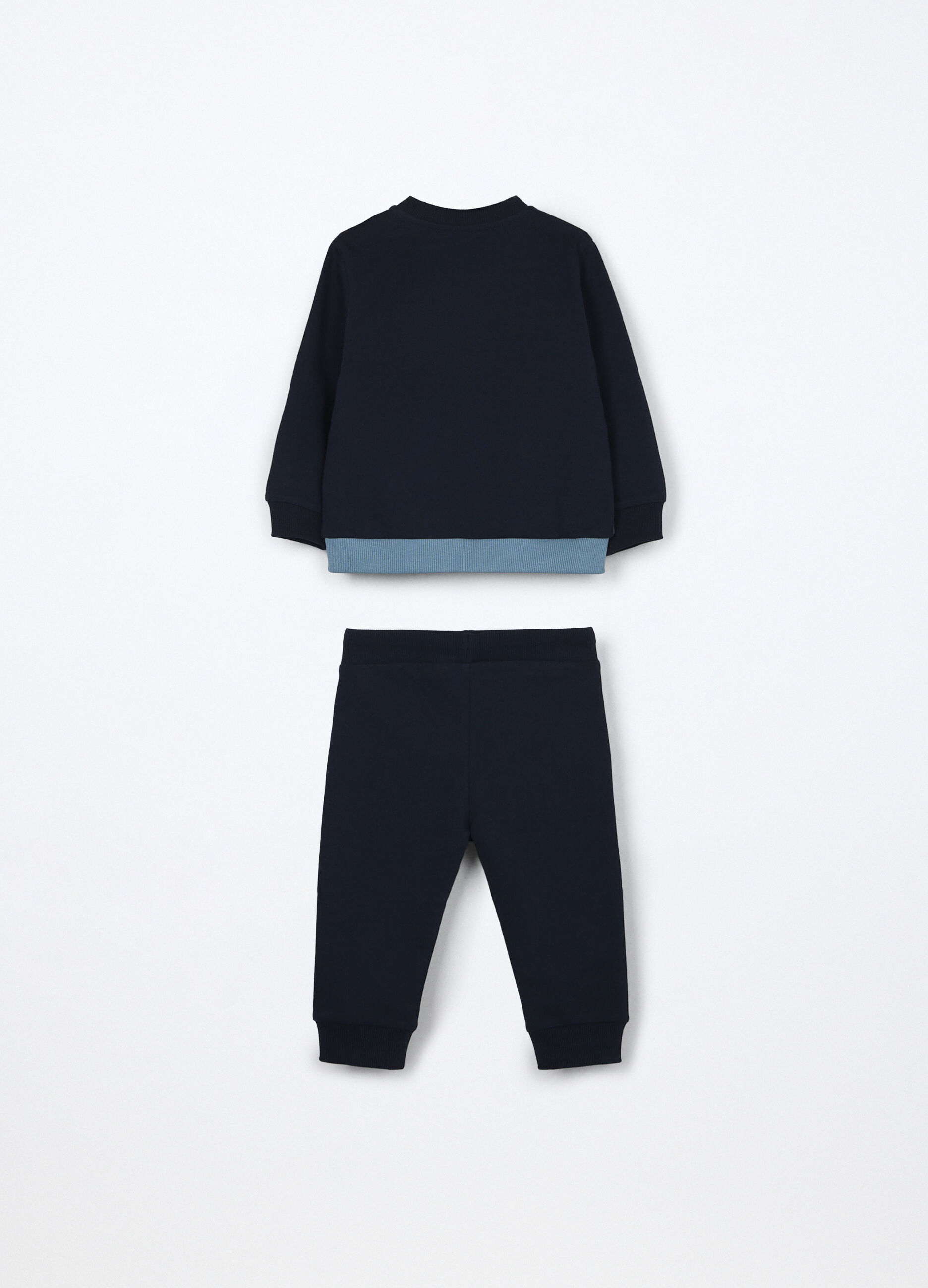 Jogging set in french terry di puro cotone neonato_1