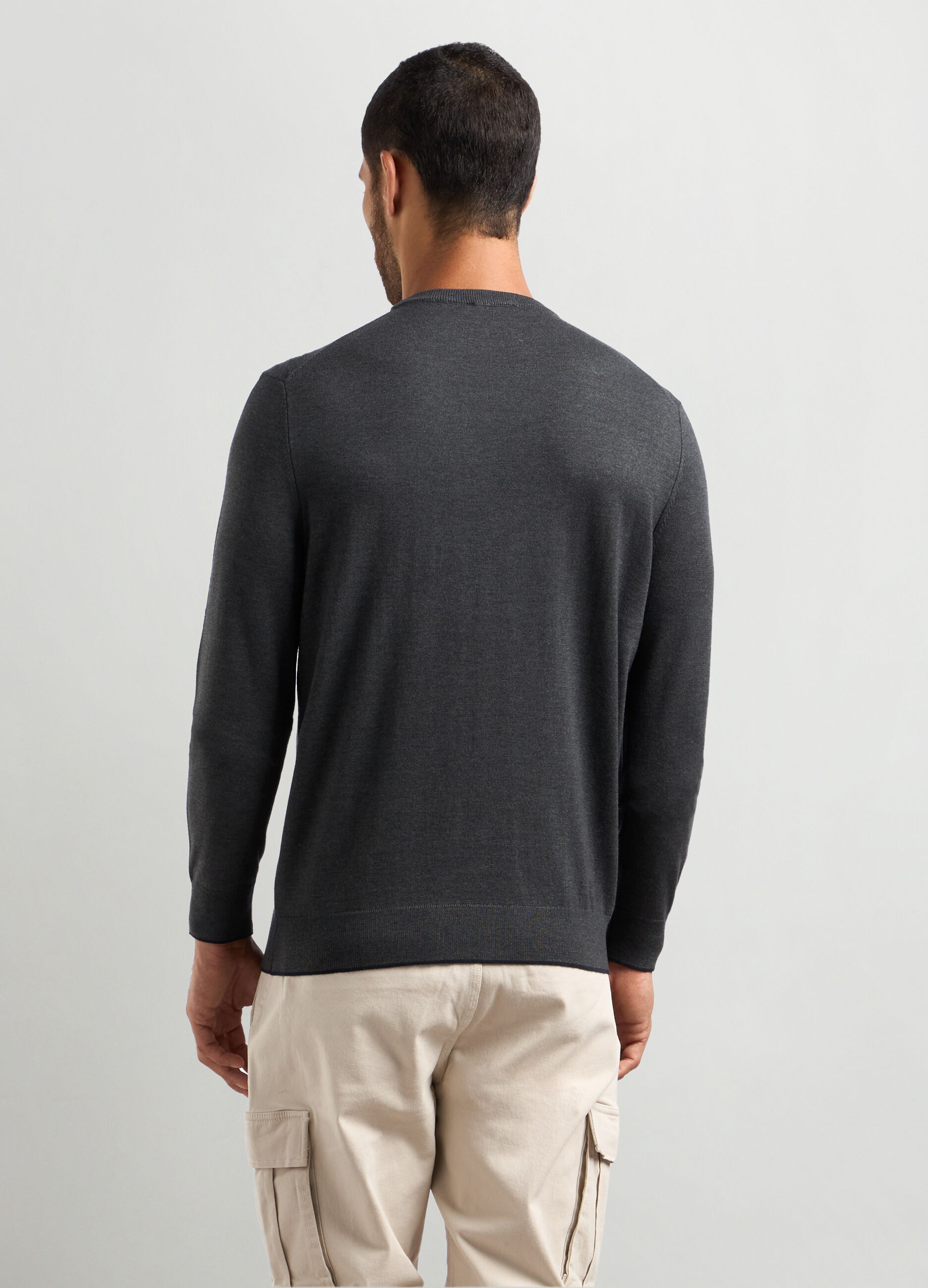 Maglione girocollo misto cotone uomo_1