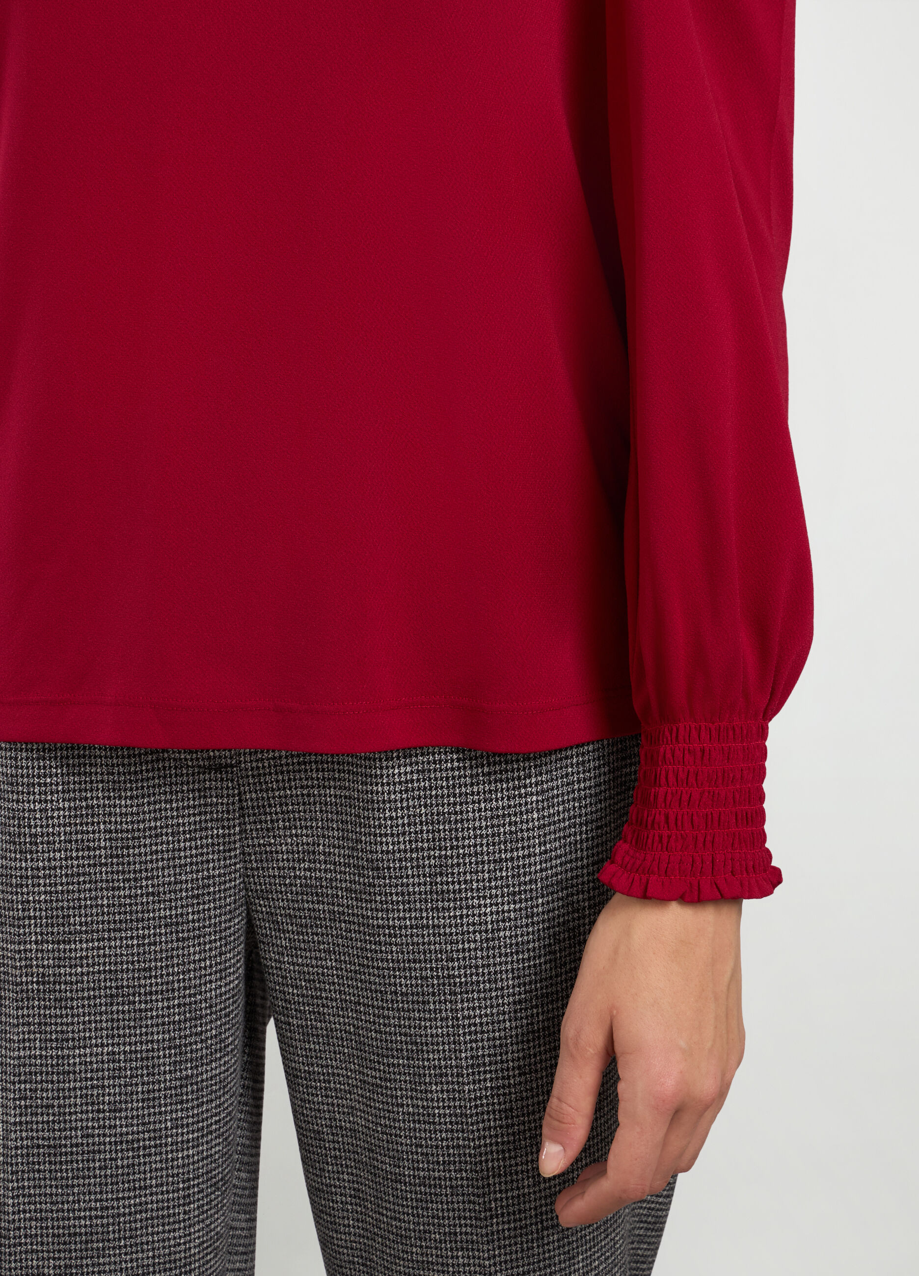 Blusa in tessuto stretch donna_2