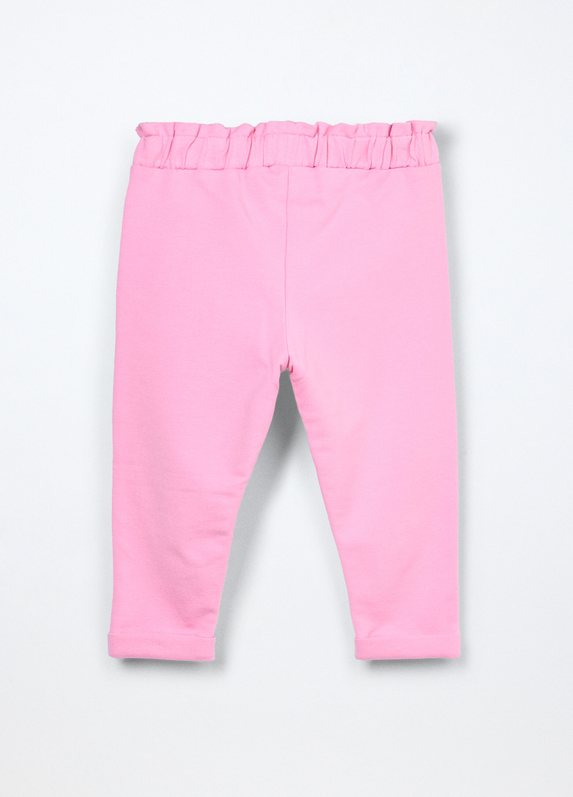 Jogger in french terry di cotone stretch neonata_1