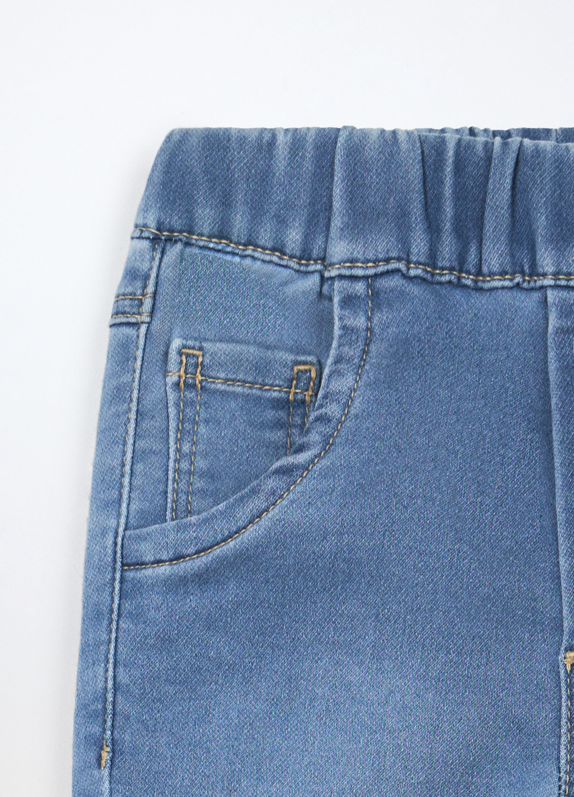Pantaloni in denim misto cotone neonata_2