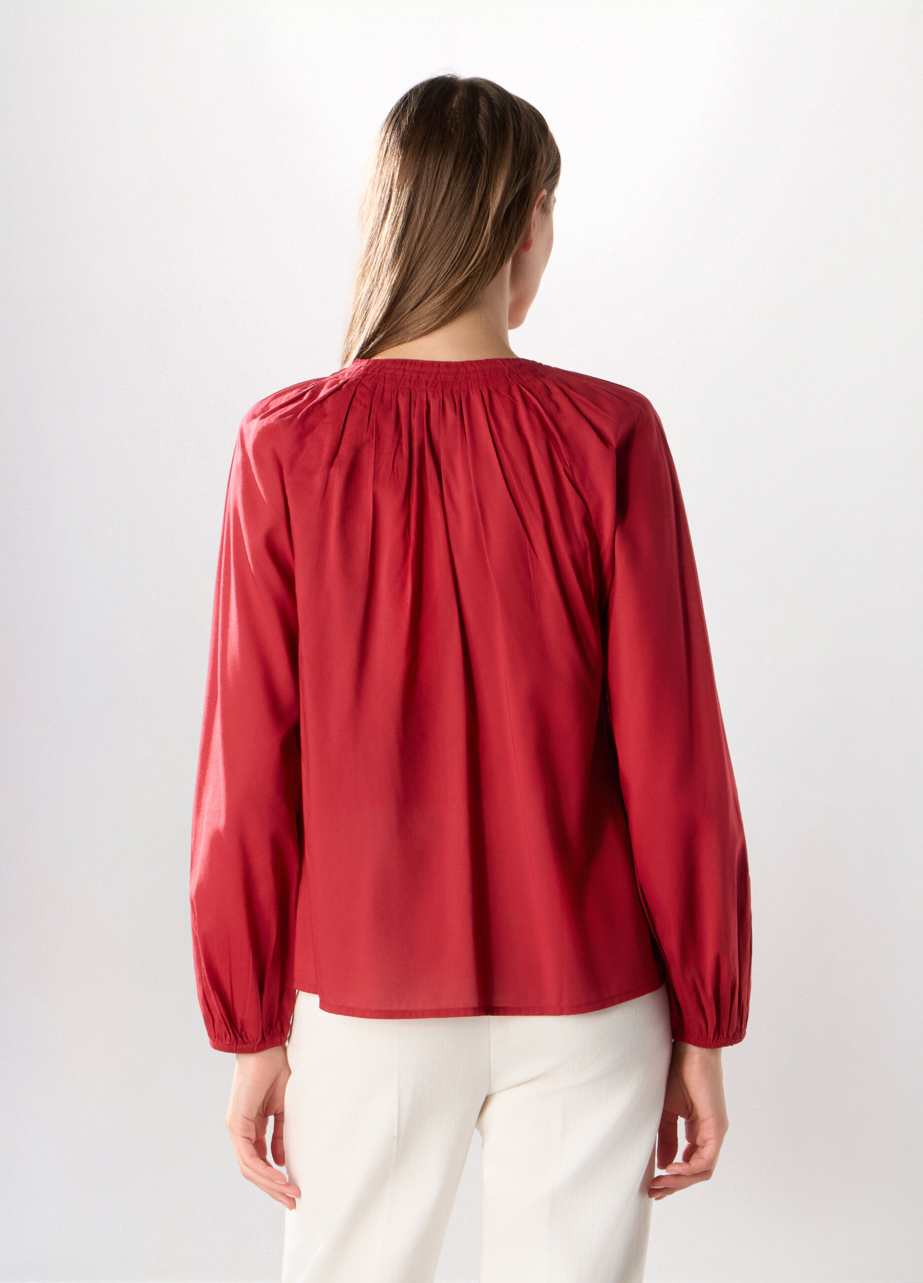 Blusa misto cotone donna_1
