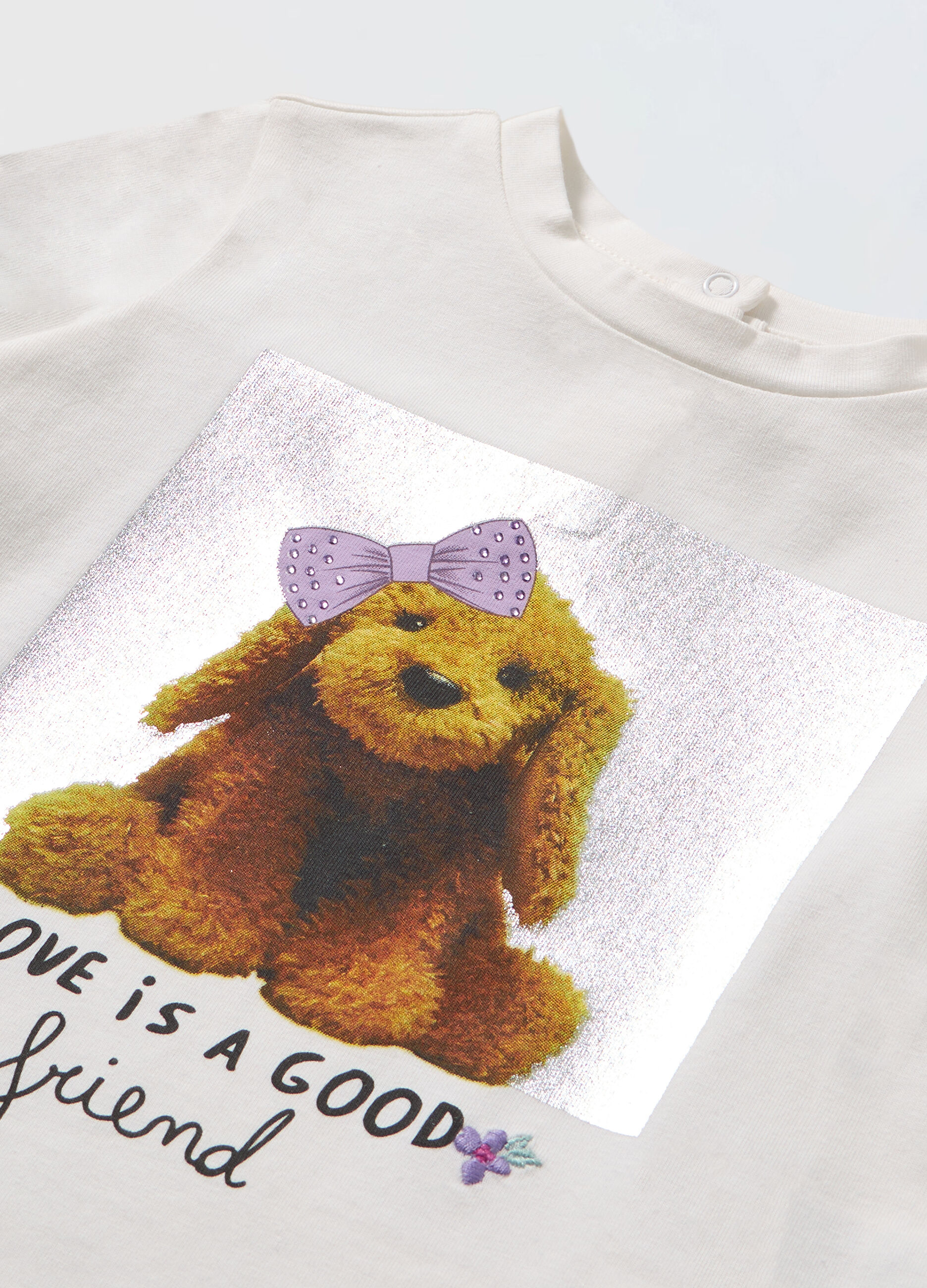 T-shirt in cotone stretch neonata_1