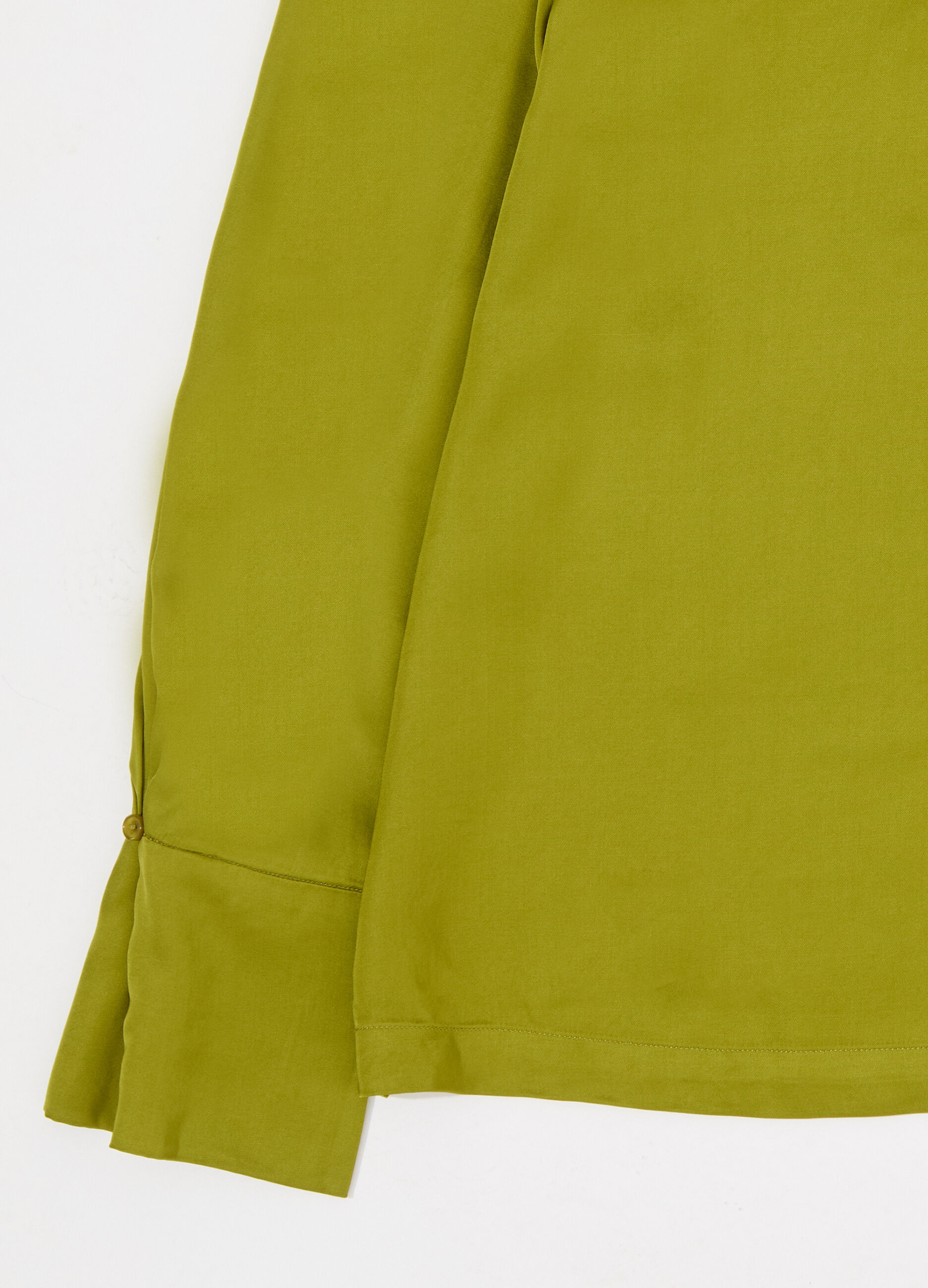 Blusa in viscosa crêpe con maniche a sbuffo donna_6