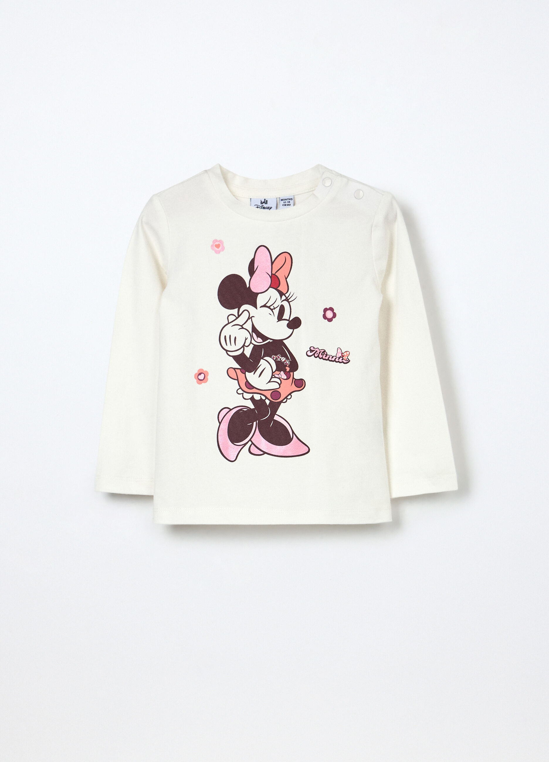 T-shirt in jersey di cotone stretch neonata_0