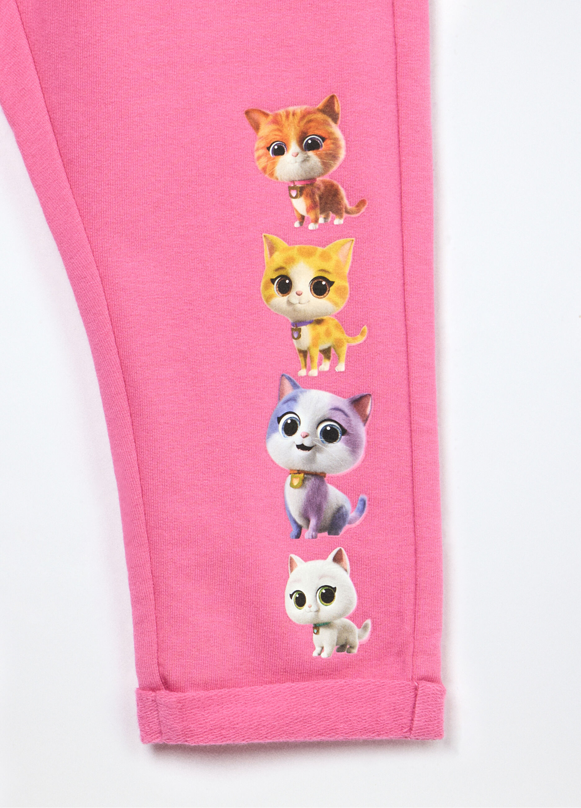 Jogger in french terry di cotone stretch neonata_2