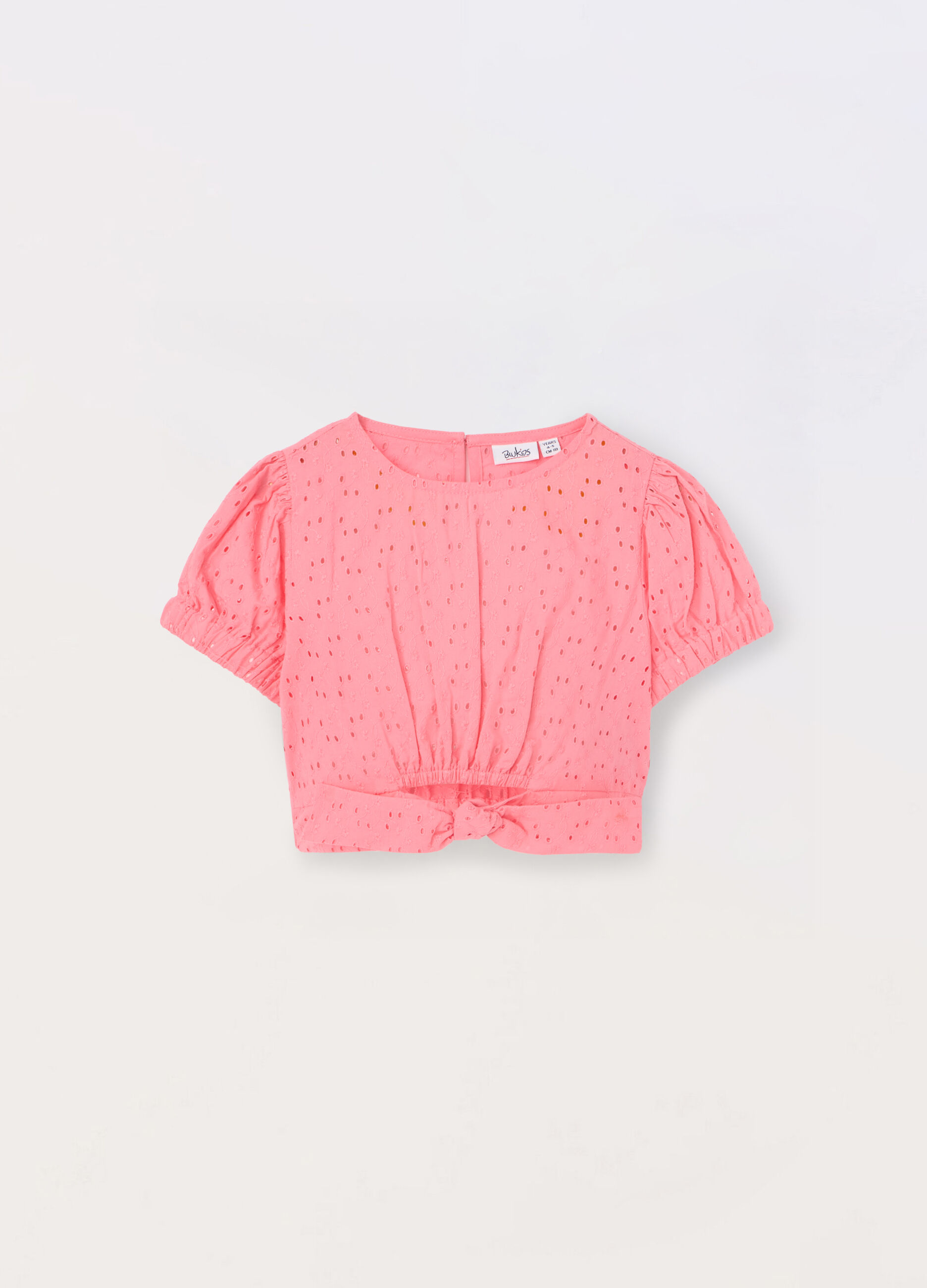 Blusa in puro cotone sangallo bambina_0