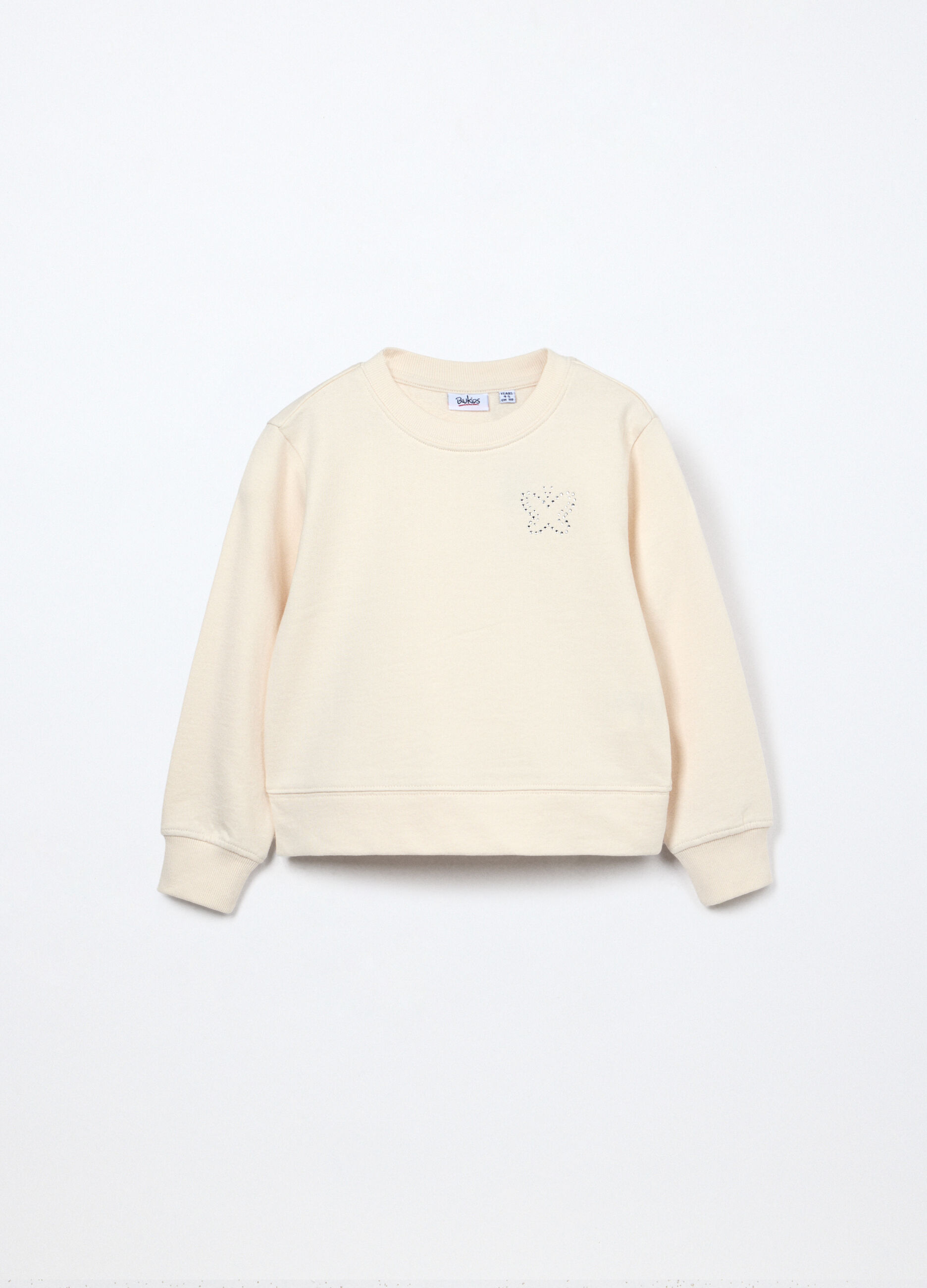 Felpa in french terry di puro cotone bambina_0