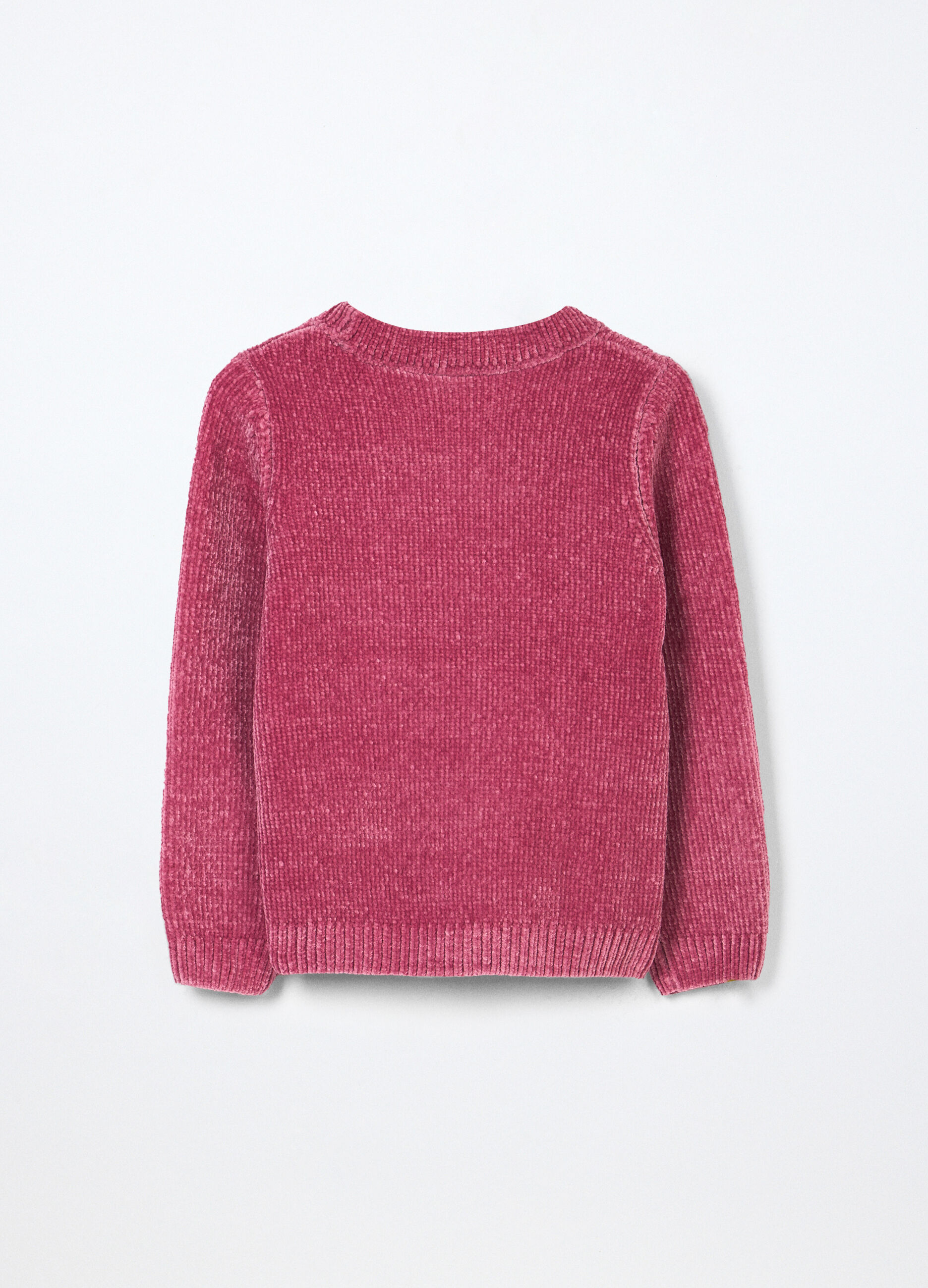 Felpa in ciniglia con paillettes bambina_1