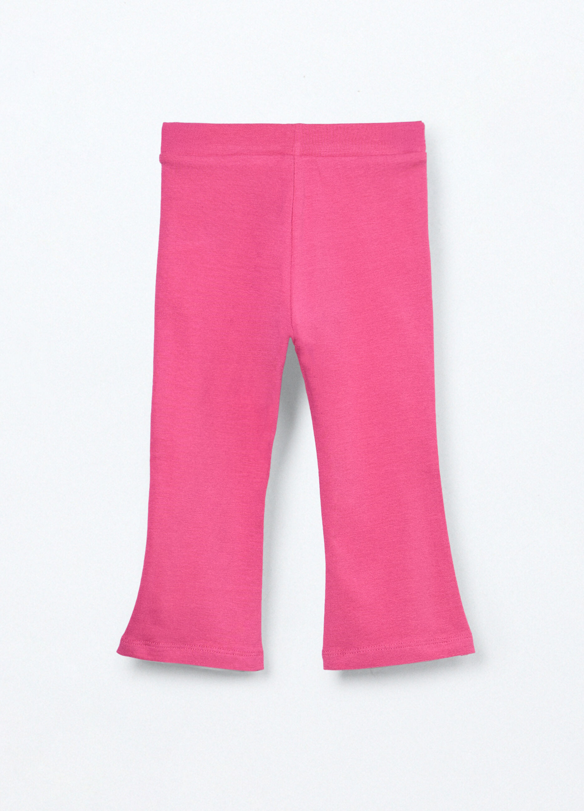 Leggings flare fit in jersey di cotone stretch neonata_1