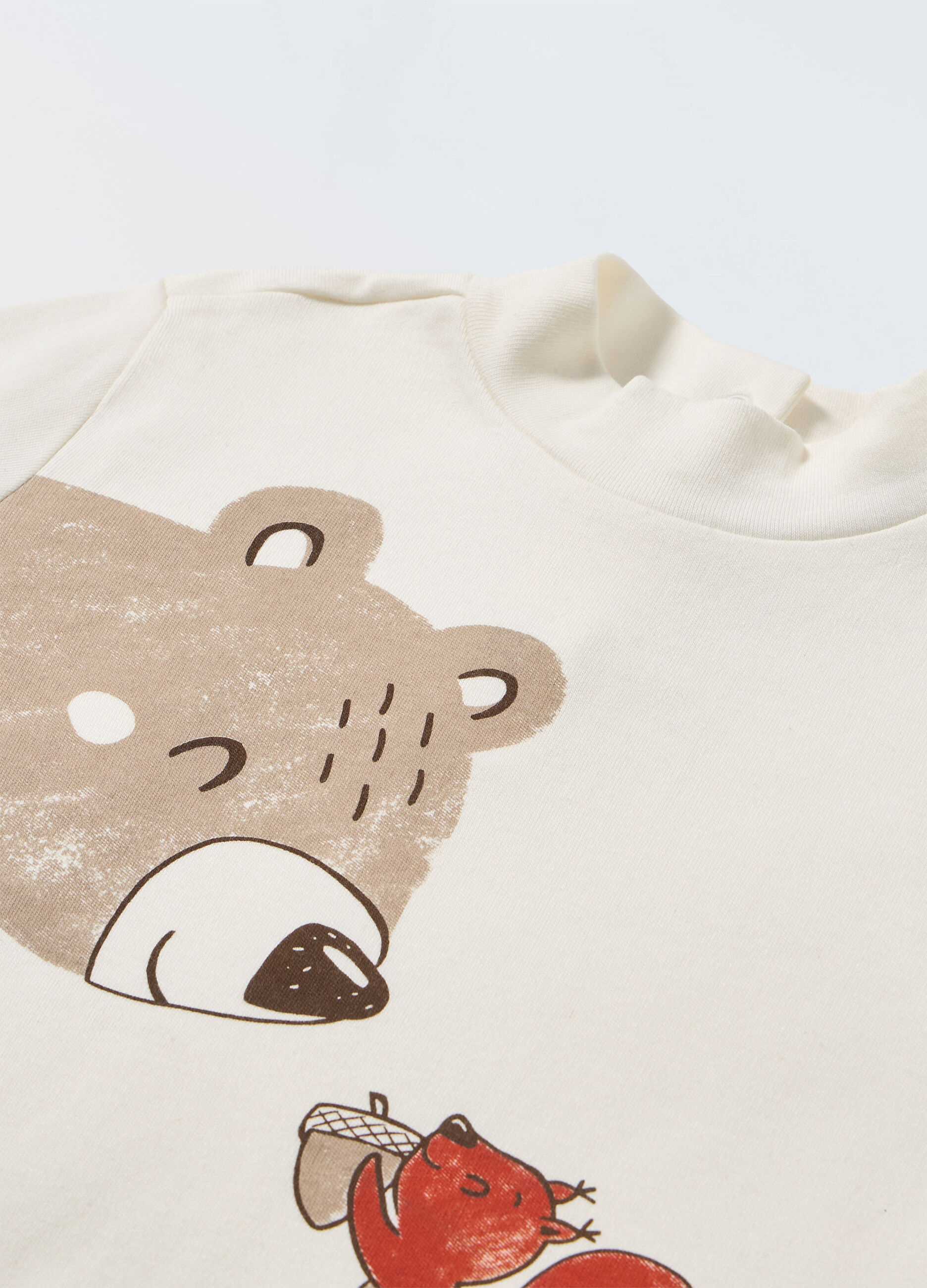 T-shirt a collo alto e maniche lunghe neonato_1