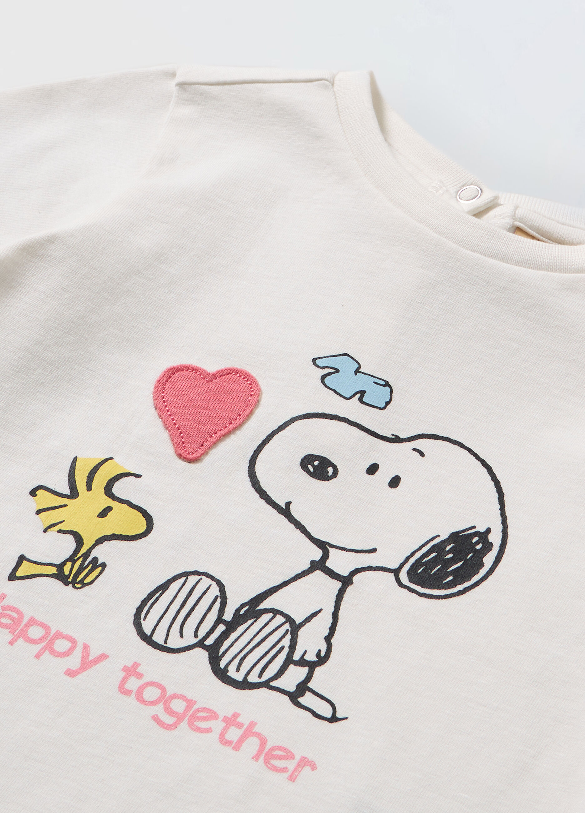 T-shirt Snoopy in cotone stretch neonata_1