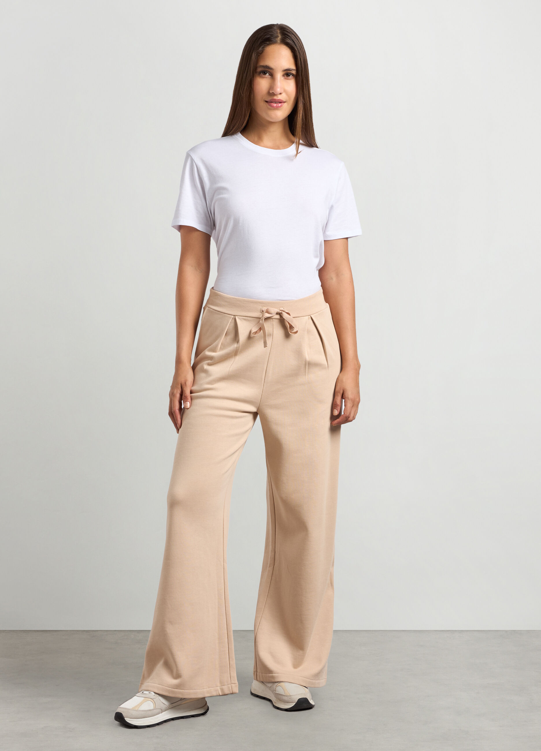 Jogger in french terry di puro cotone donna_0