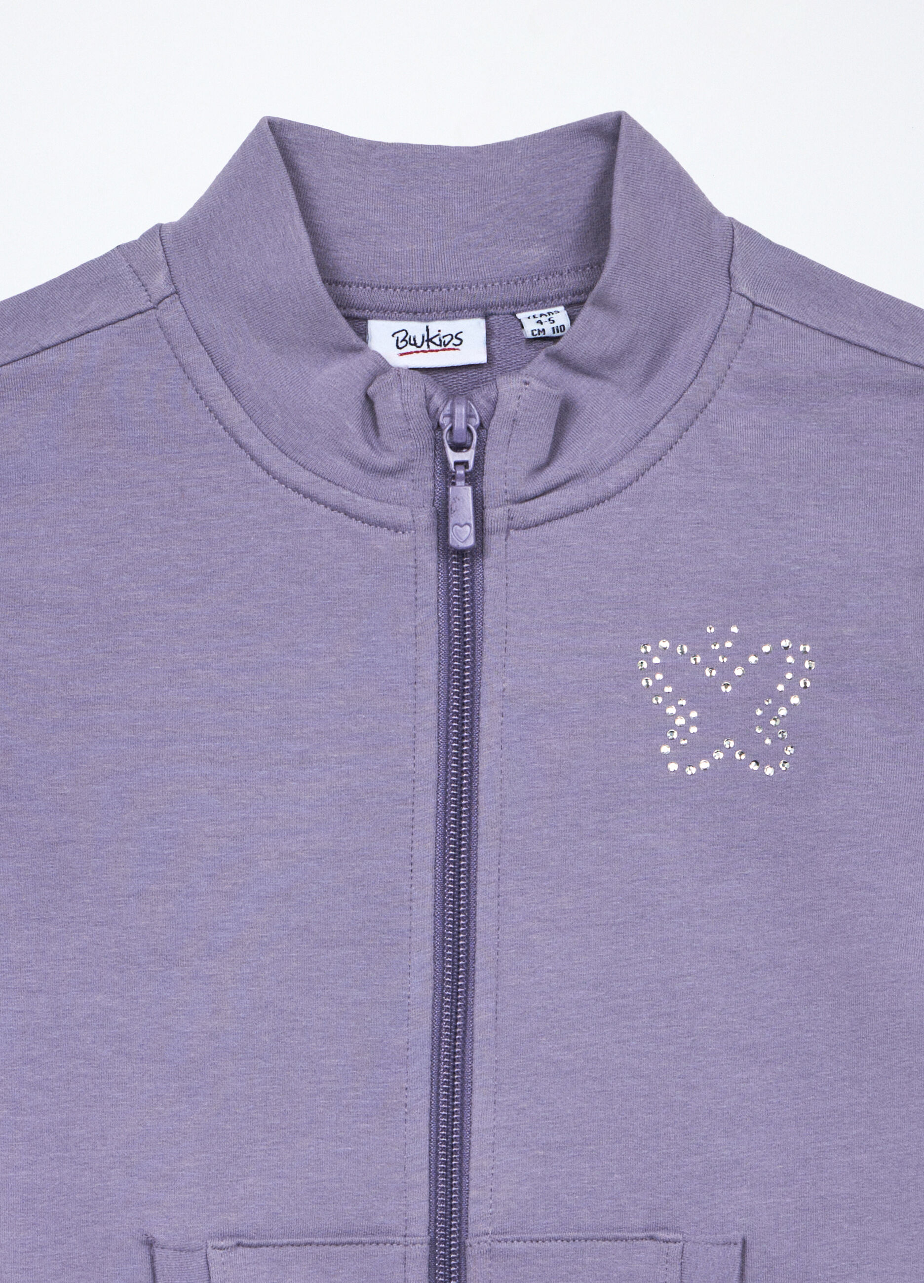 Felpa in french terry di cotone stretch bambina_2