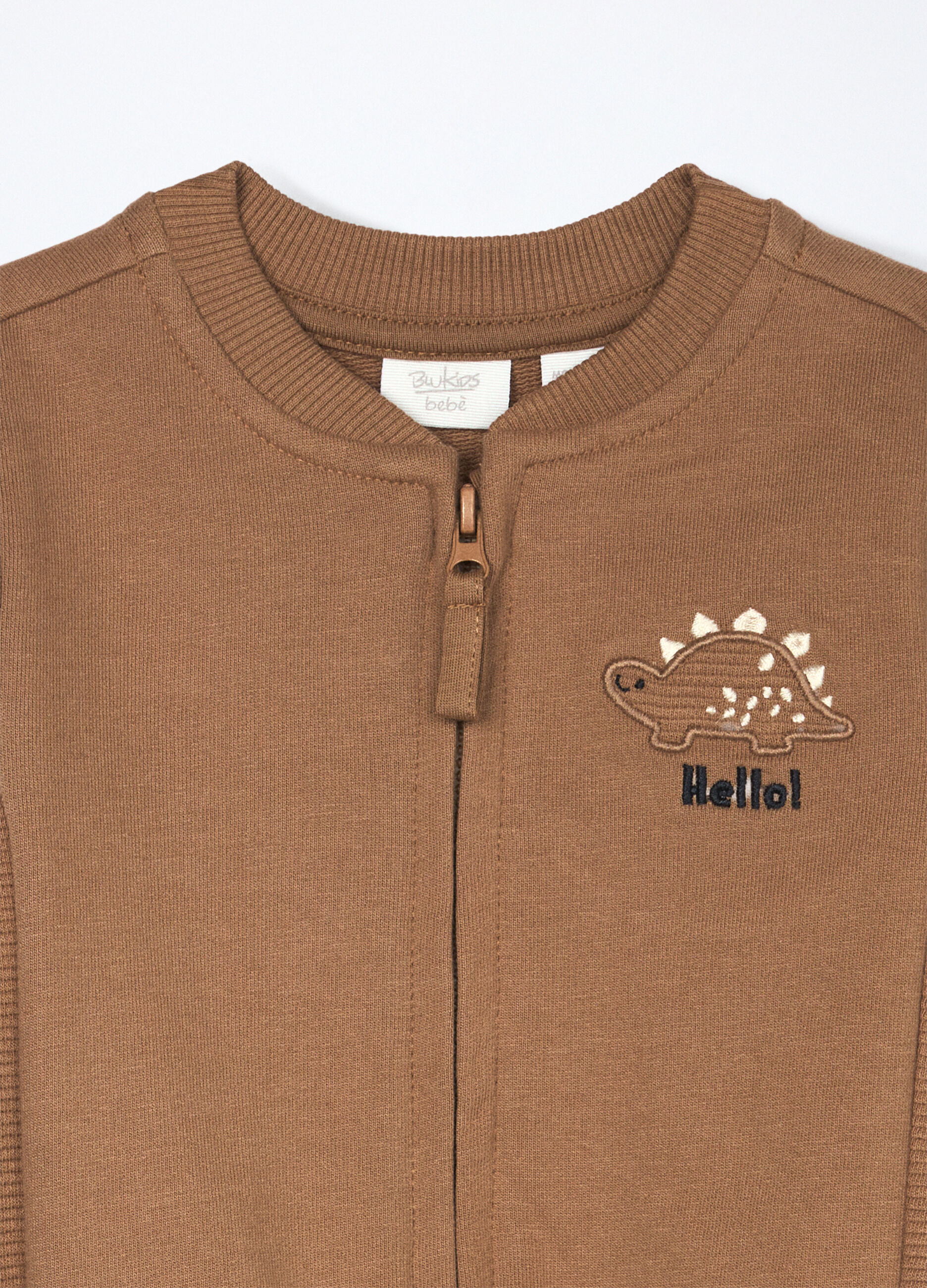 Cardigan in french terry di puro cotone neonato_2