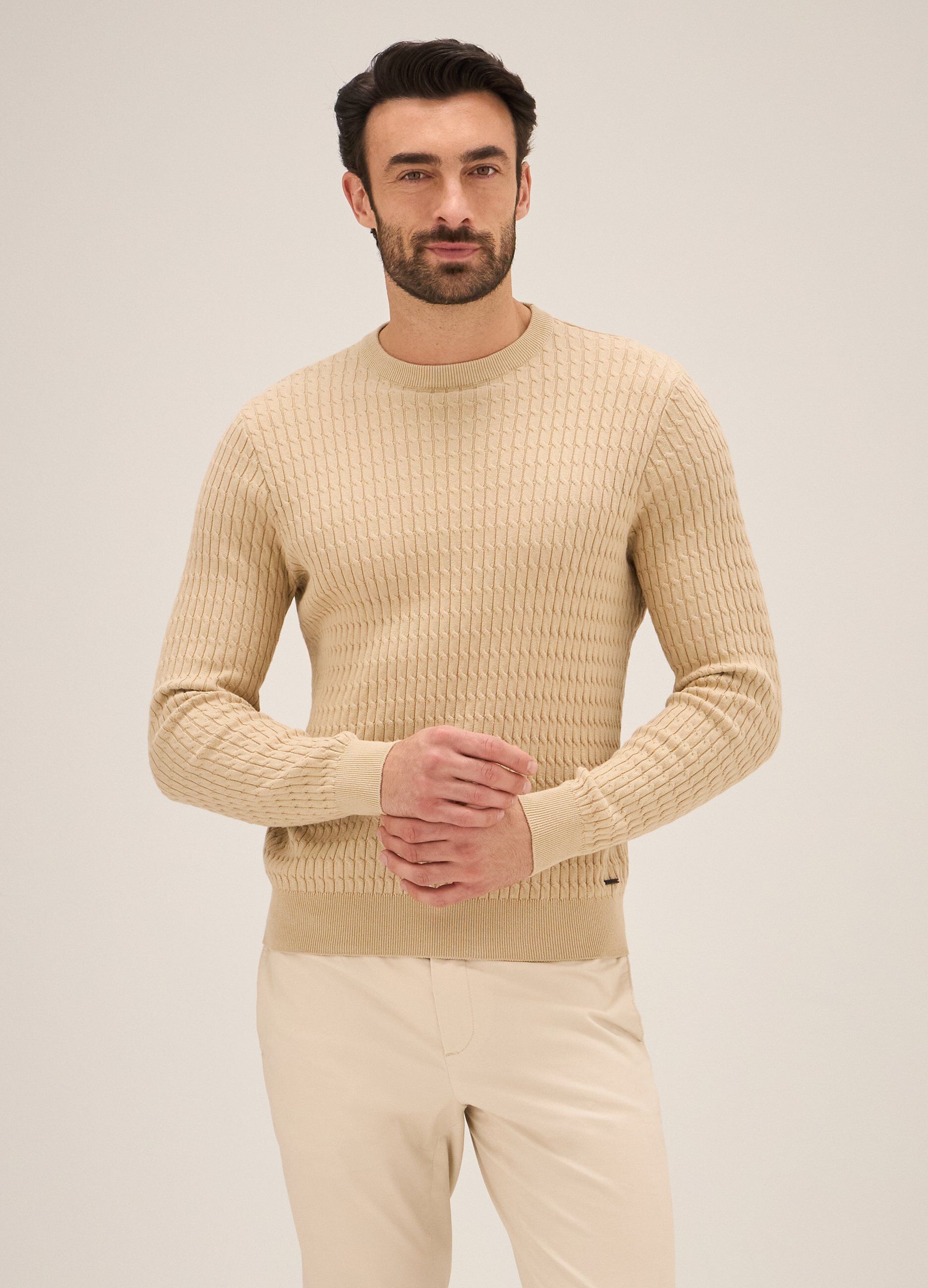 Tricot a girocollo in puro cotone Rumford uomo_0