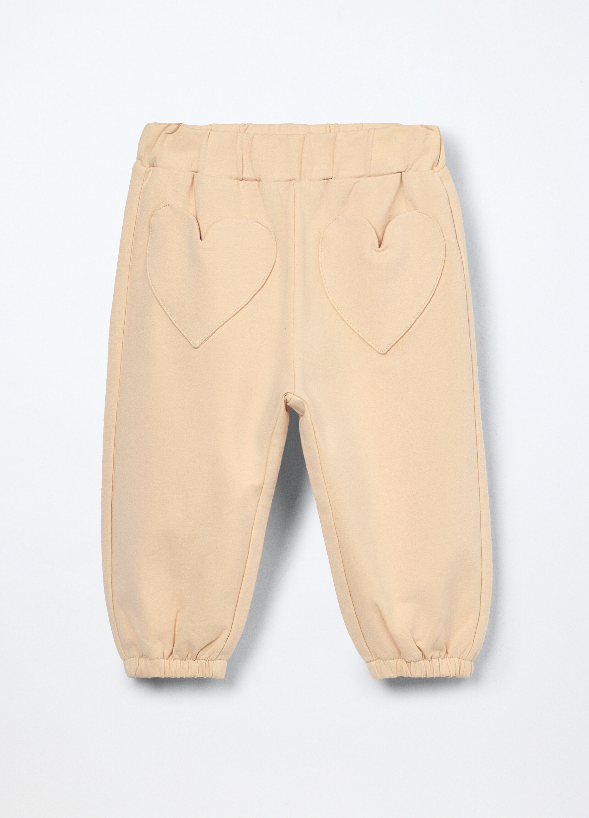 Jogger in french terry di cotone stretch neonata_0