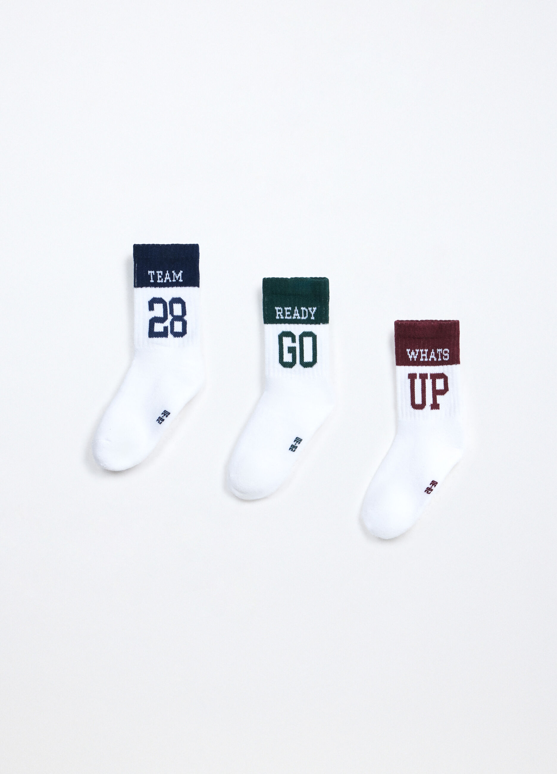 Pack 3 calze alla caviglia in spugna di cotone bambino_1