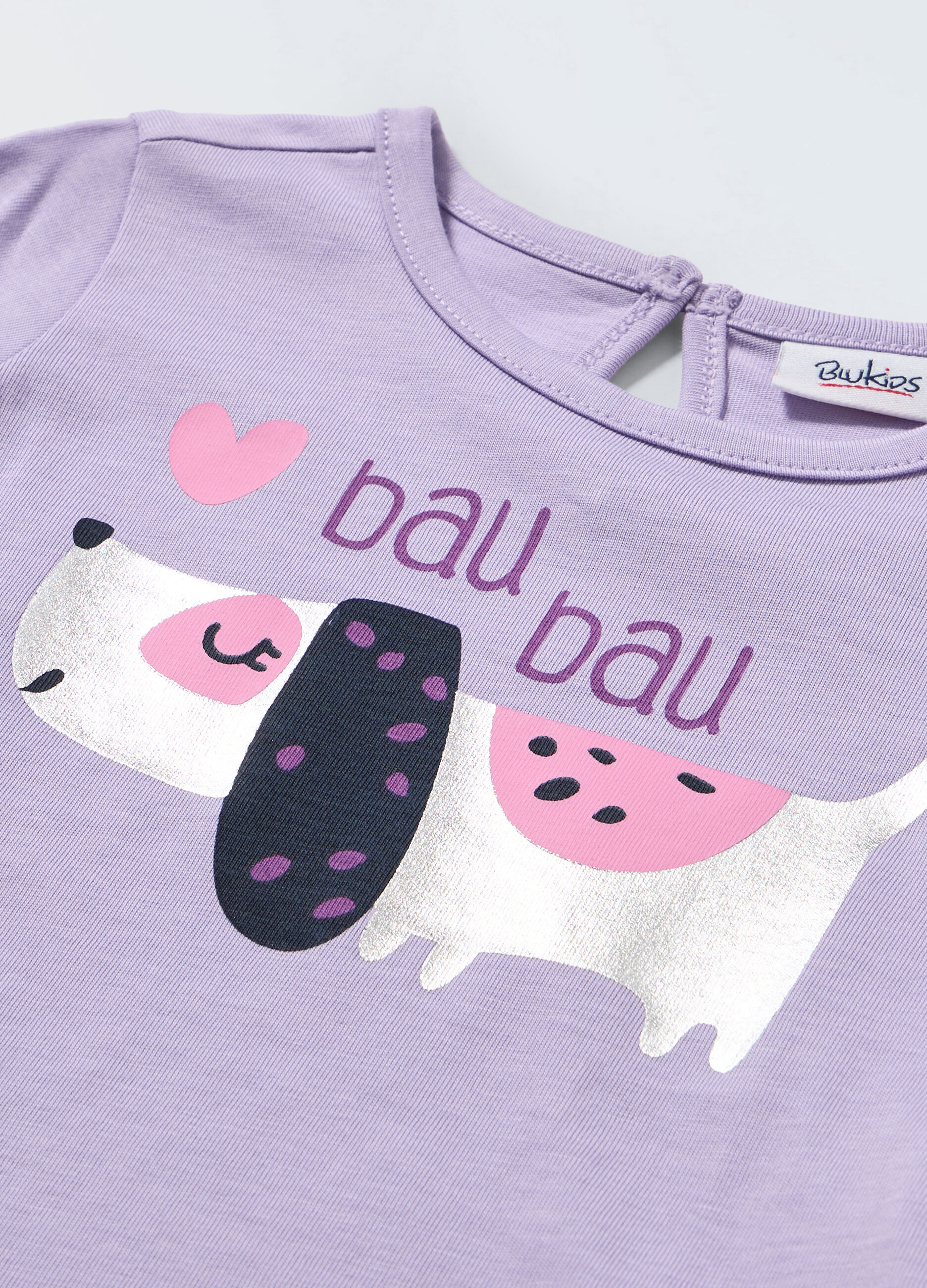 T-shirt a maniche lunghe in puro cotone neonata_1