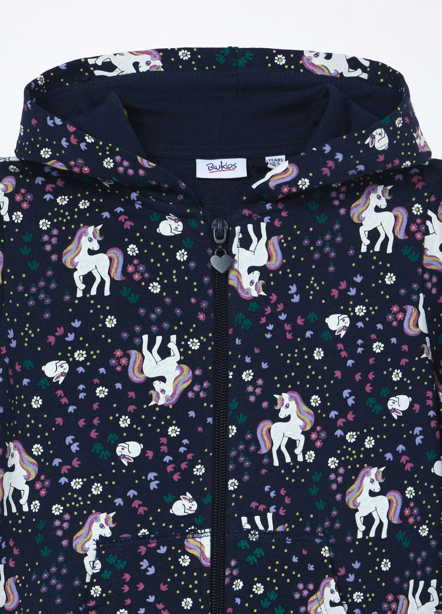 Felpa con cappuccio in puro cotone bambina_2