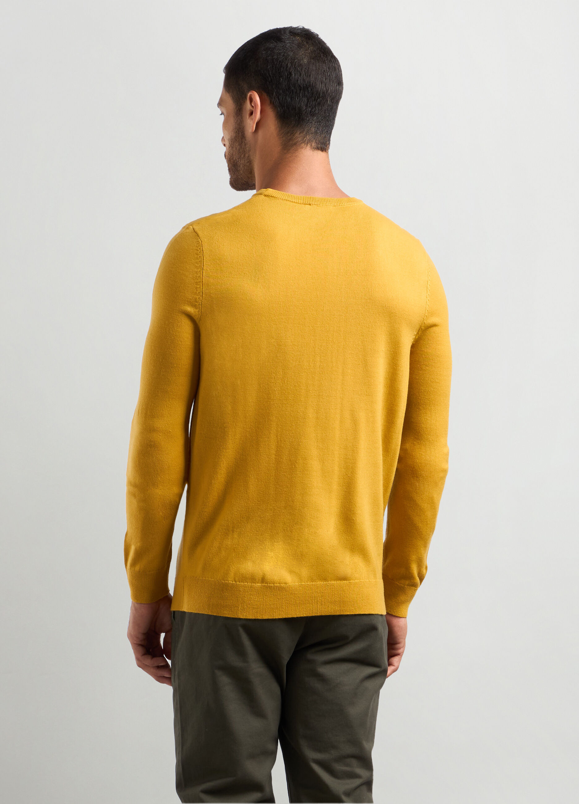 Maglione girocollo maglia rasata uomo_1