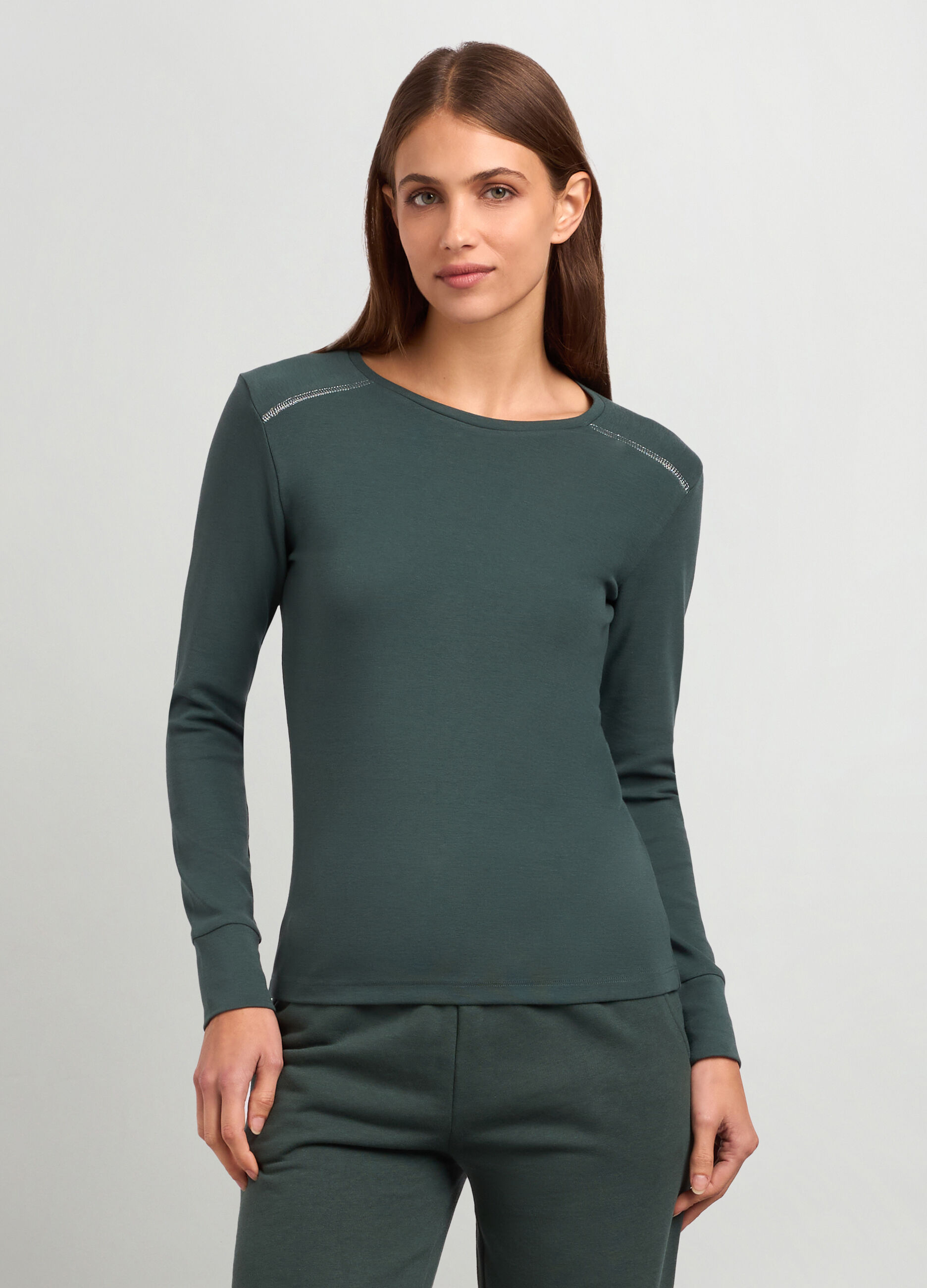 T-shirt in cotone stretch donna_0