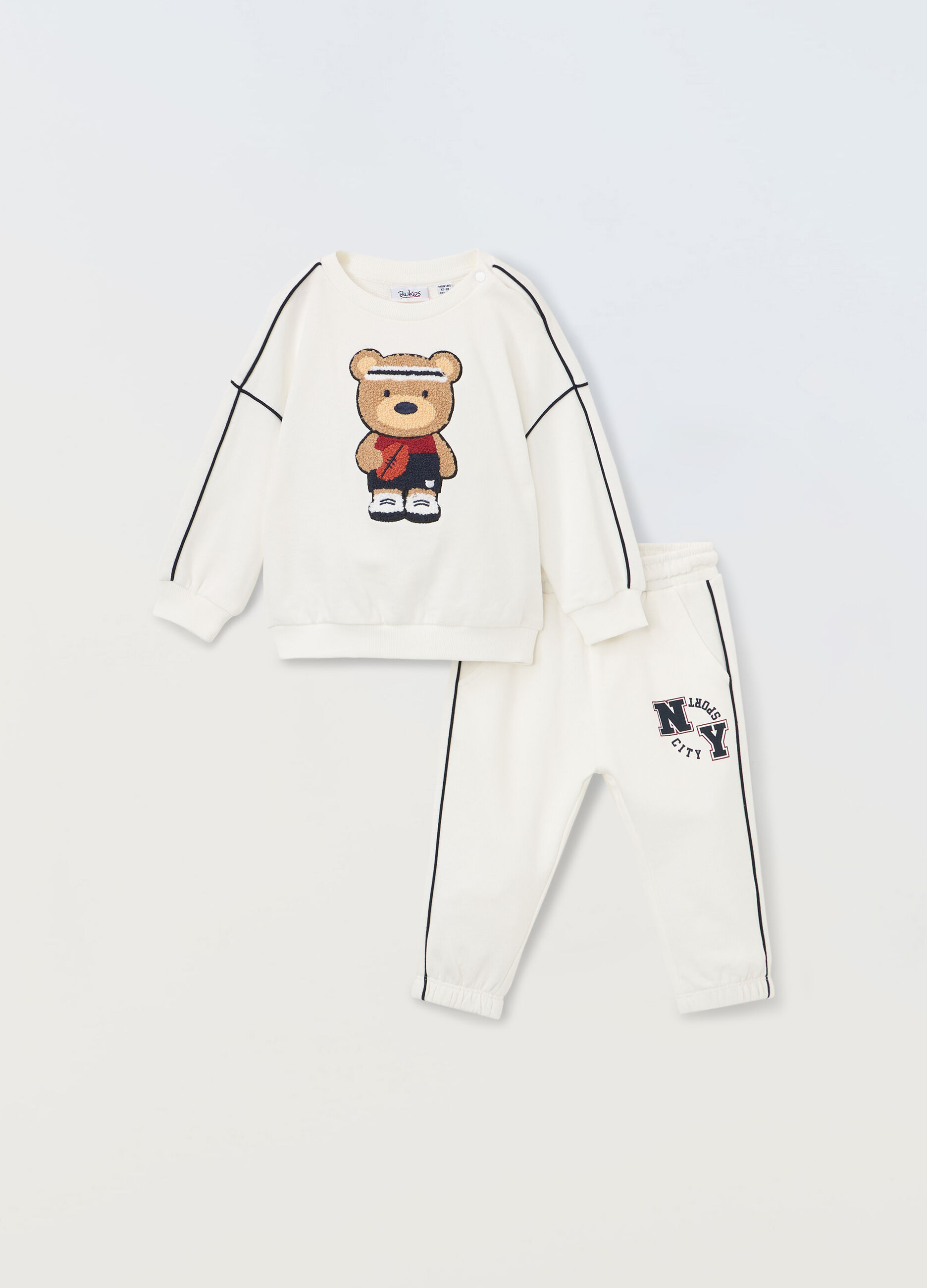 Jogging set in puro cotone neonato_0