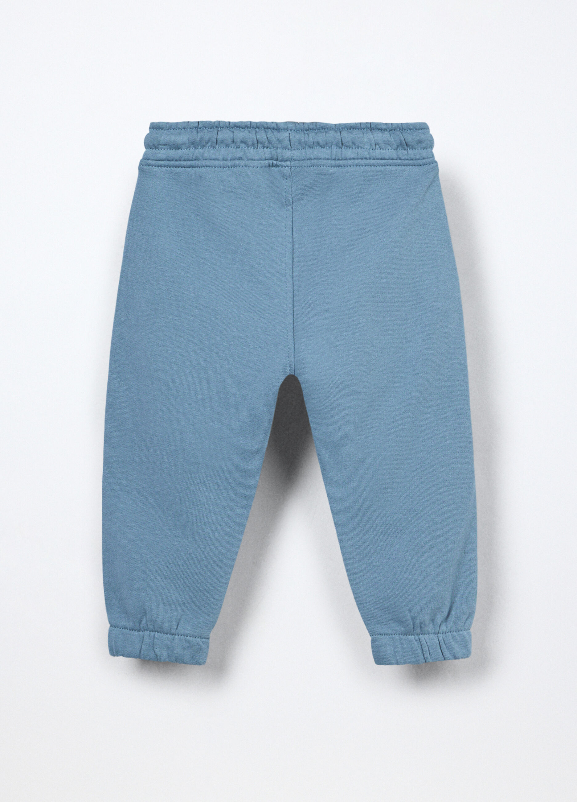 Jogger in french terry di puro cotone neonato_1