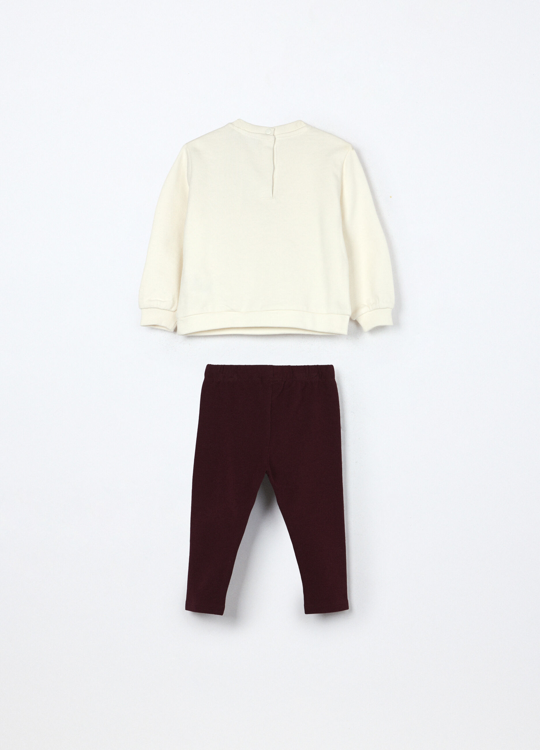 Jogging set in puro cotone fleece neonata_1