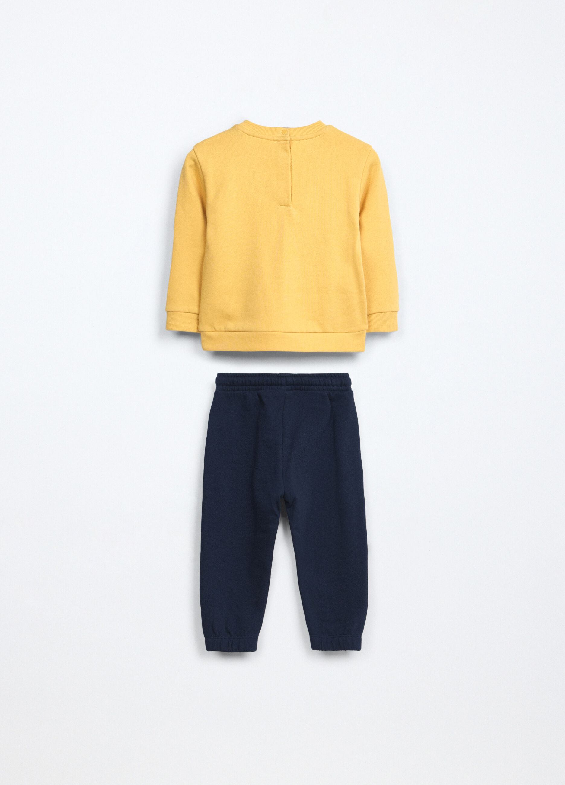 Jogging set in french terry di puro cotone neonato_1