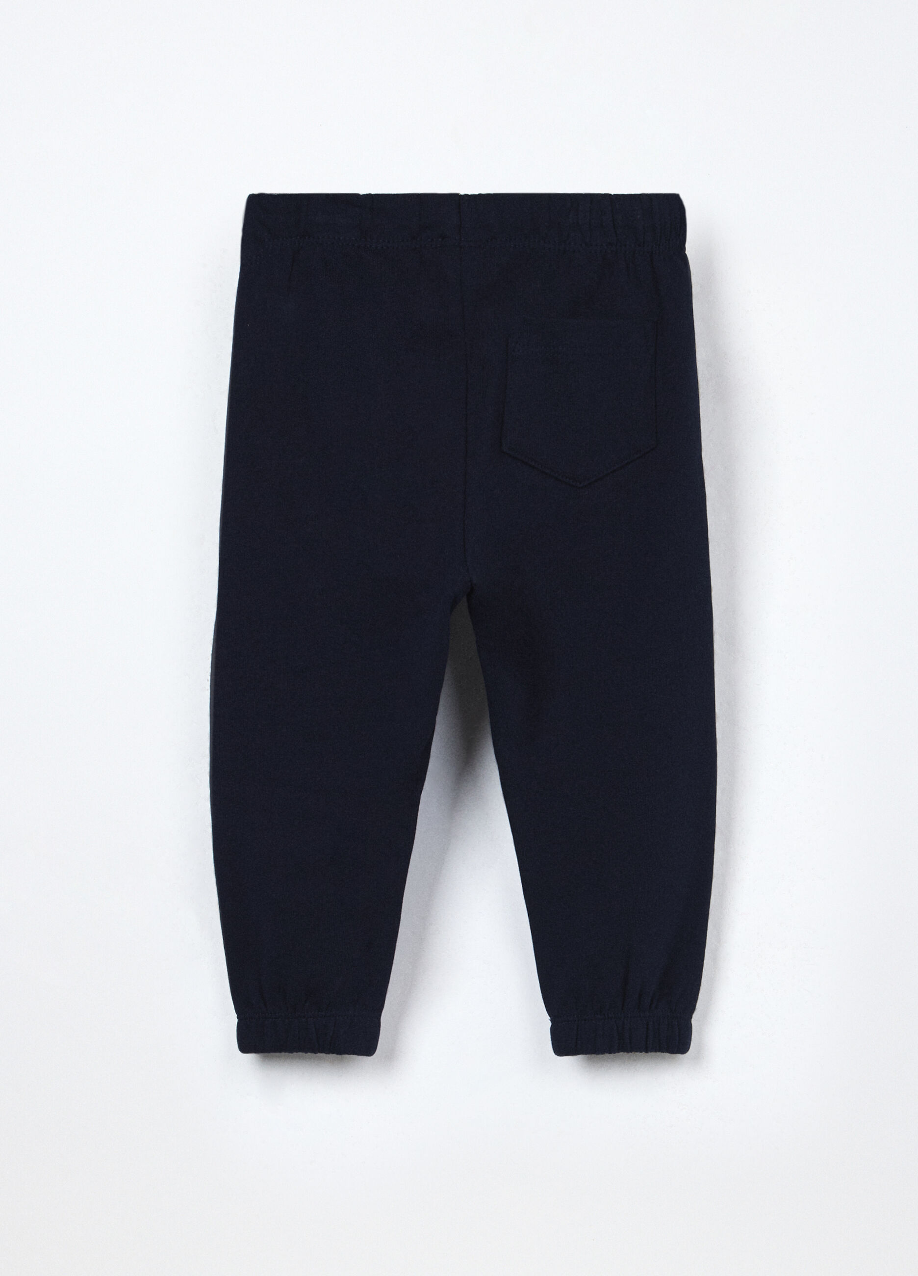 Jogger in french terry di puro cotone neonato_1