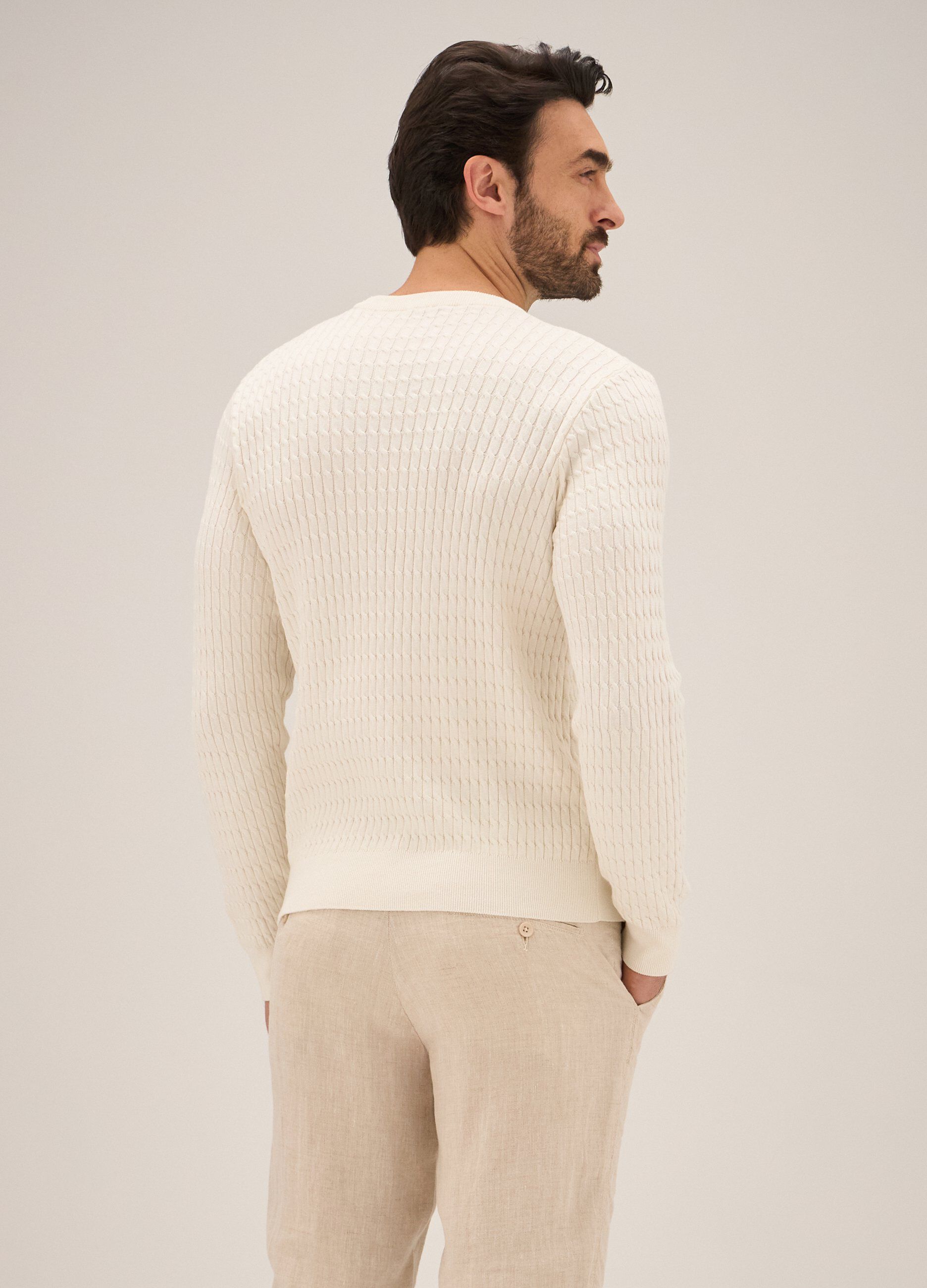 Tricot a girocollo in puro cotone Rumford uomo_1
