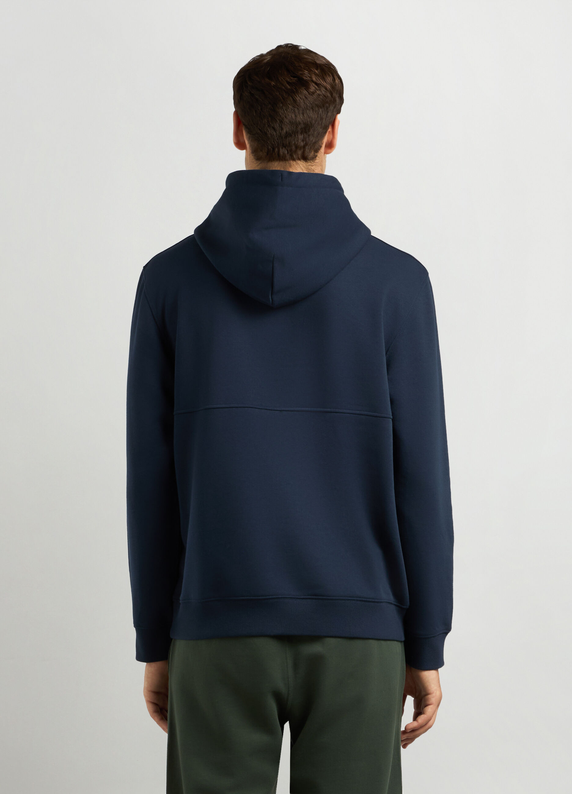 Felpa con cappuccio in misto cotone uomo_1