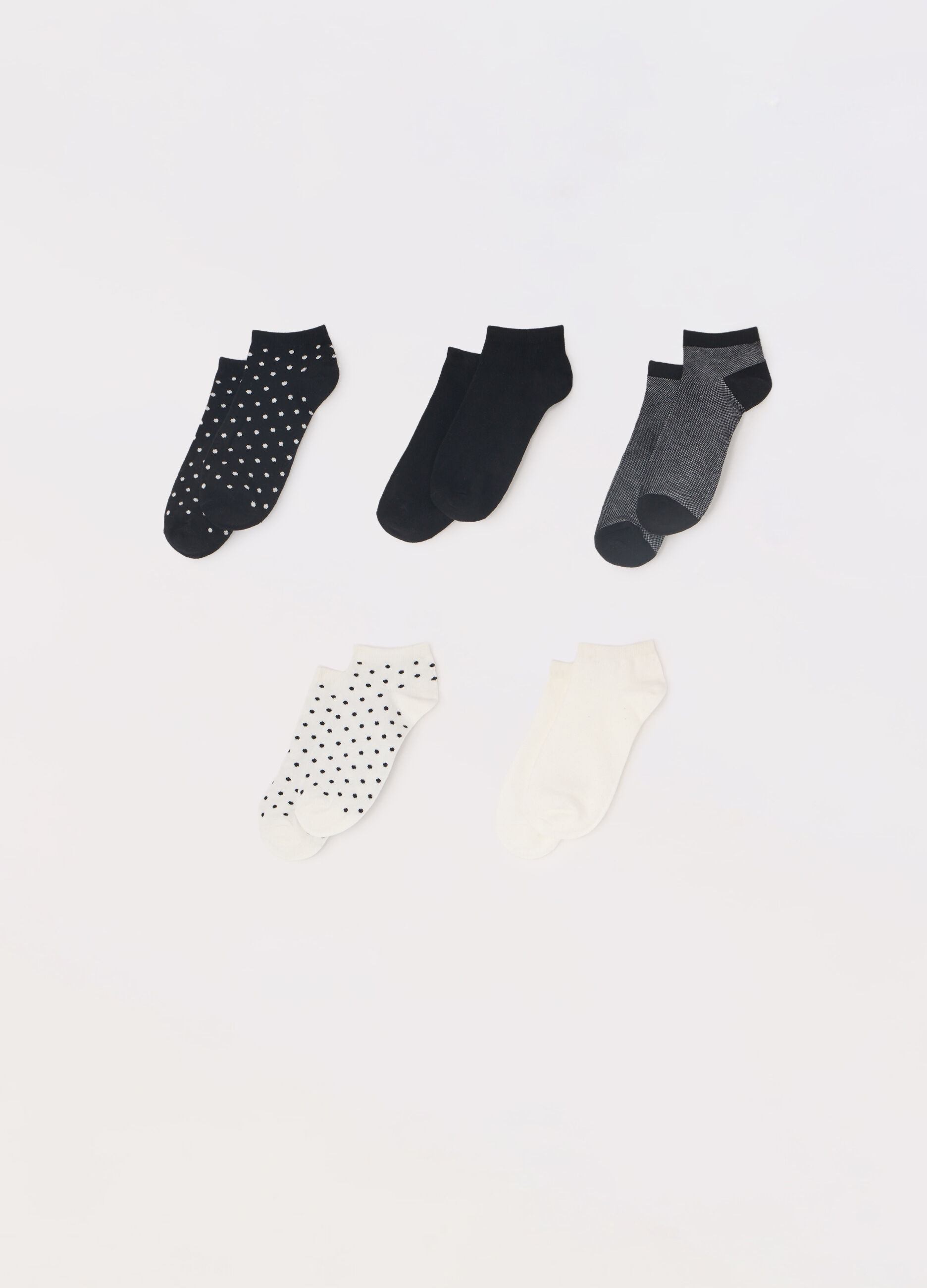 Pack 5 calze corte misto cotone donna_0