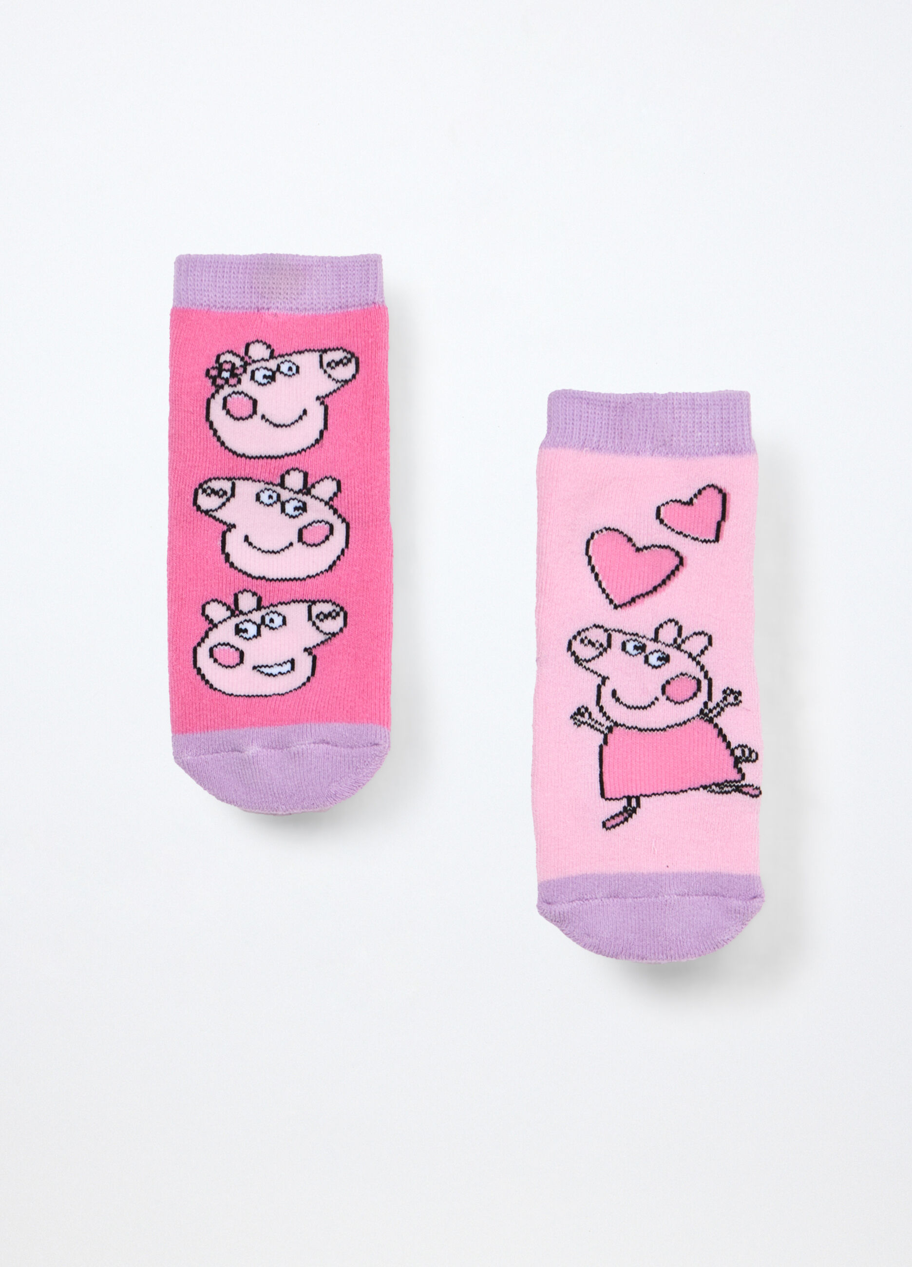 Pack 2 calze corte Peppa Pig antiscivolo neonata_1
