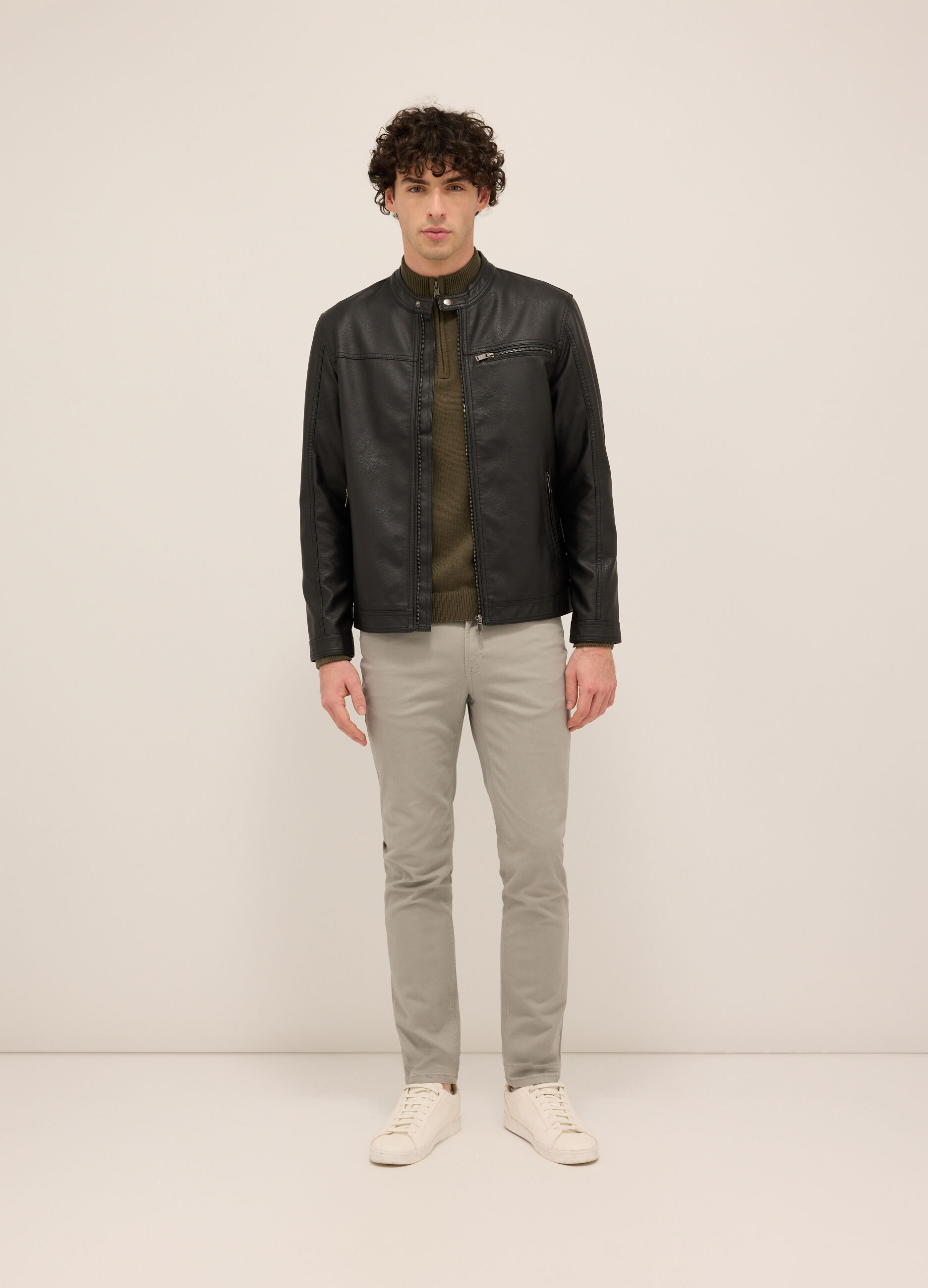 Giacca biker in ECOpelle uomo_0