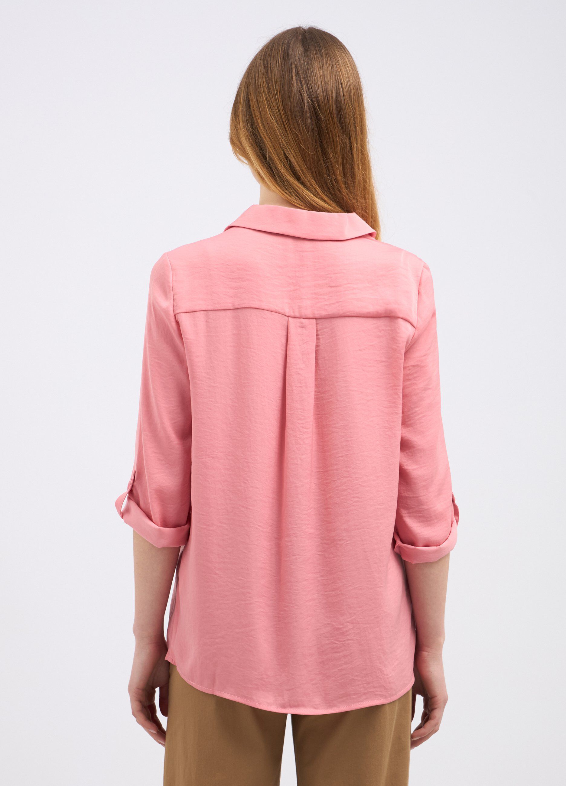 Blusa con scollo revers donna_1