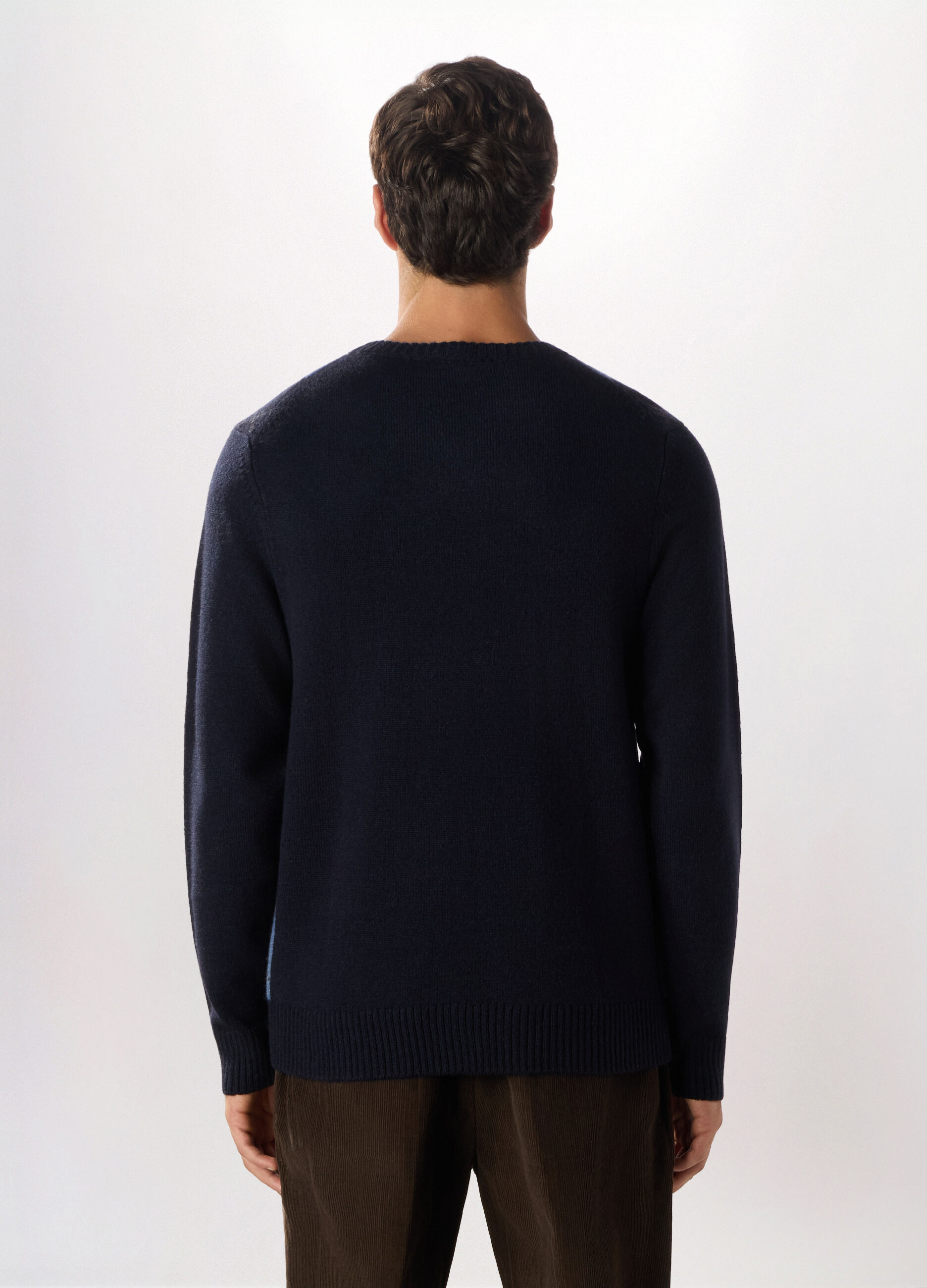 Maglione girocollo con rombi uomo_1