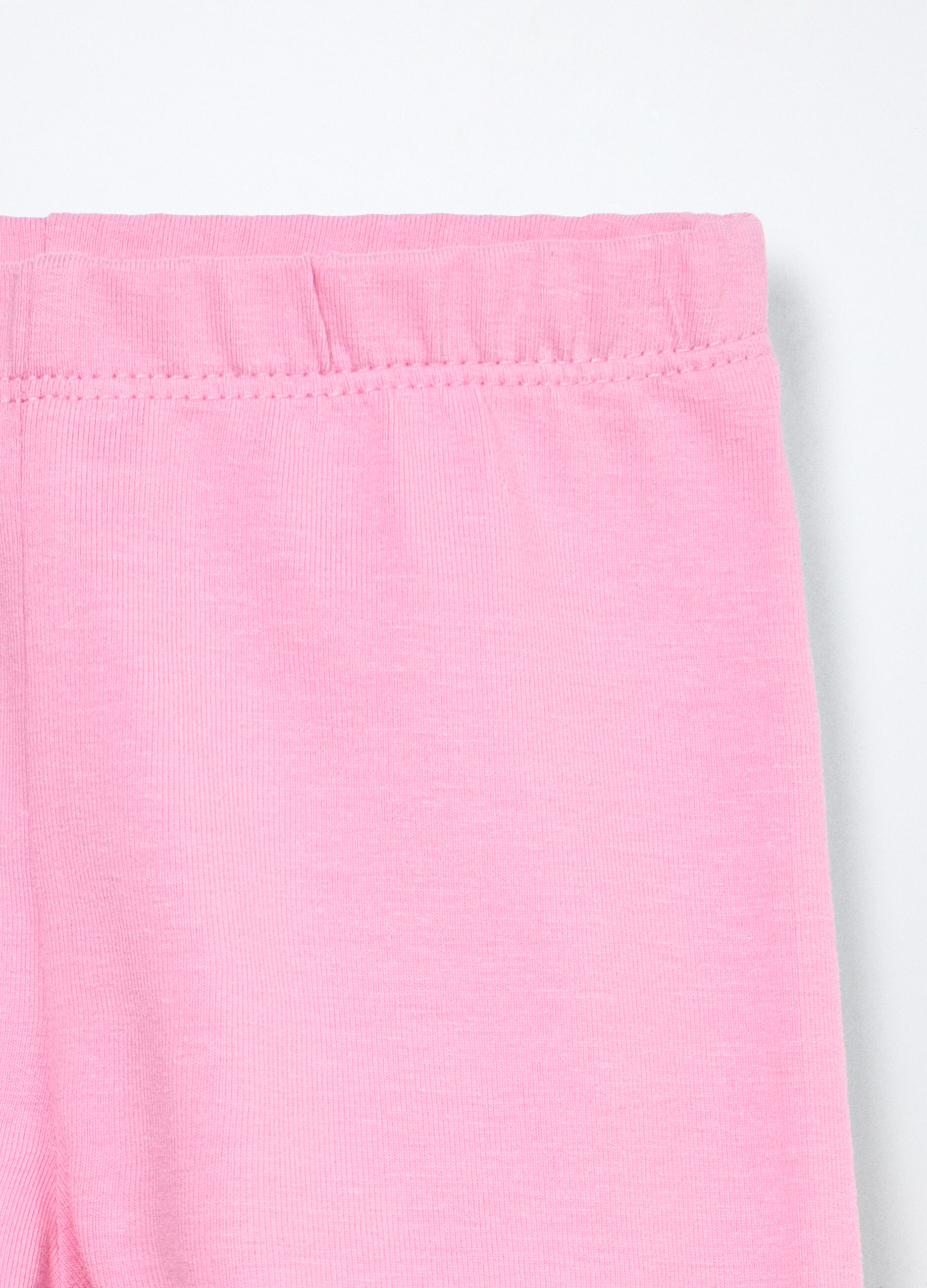 Leggings in jersey di cotone stretch neonata_2