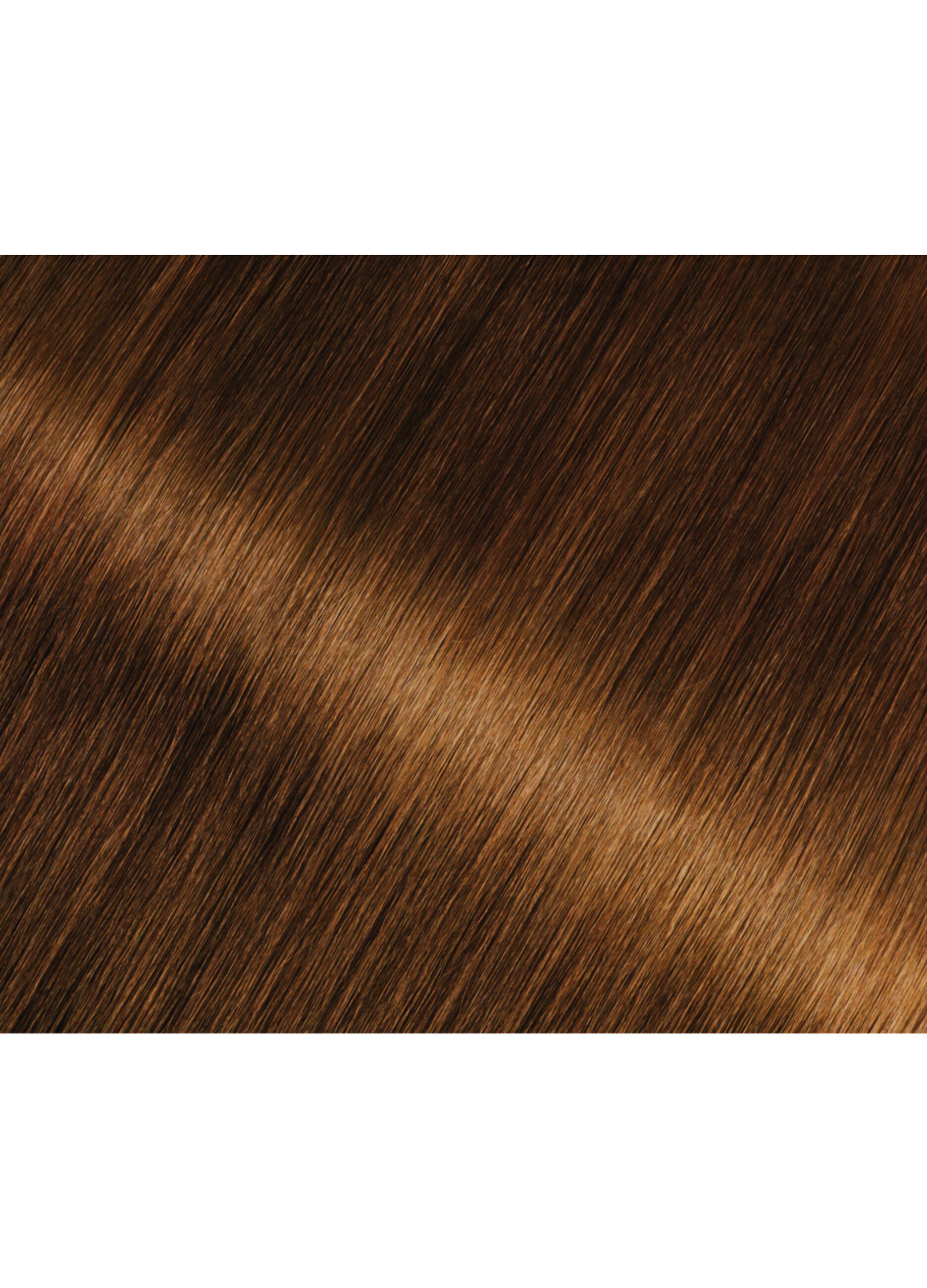 Garnier Tinta Capelli Olia, Colorazione permanente senza ammoniaca per una fragranza delicata, copre il 100% dei capelli bianchi, Con oli di fiori di origine naturale, Castano Chiaro Dorato (6.3)._1