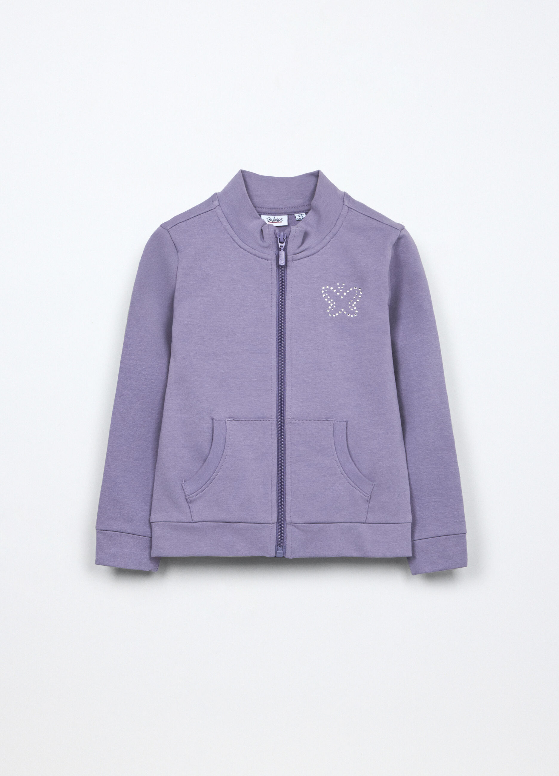 Felpa in french terry di cotone stretch bambina_0