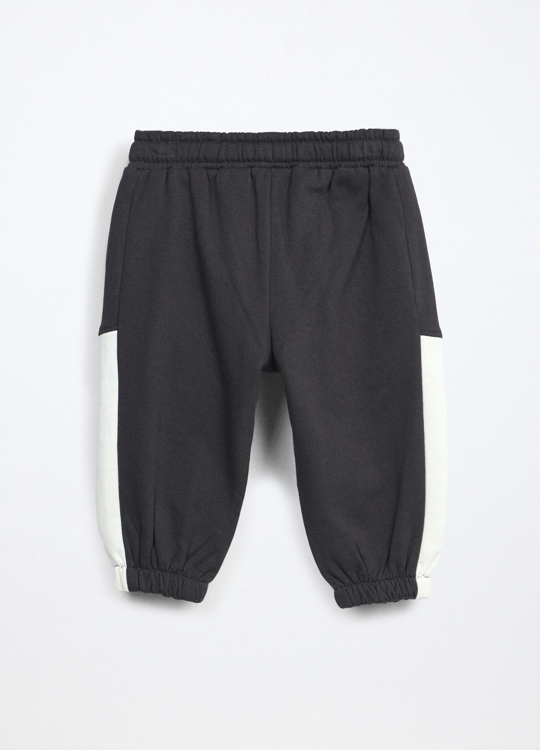 Jogger in puro cotone fleece neonato_1
